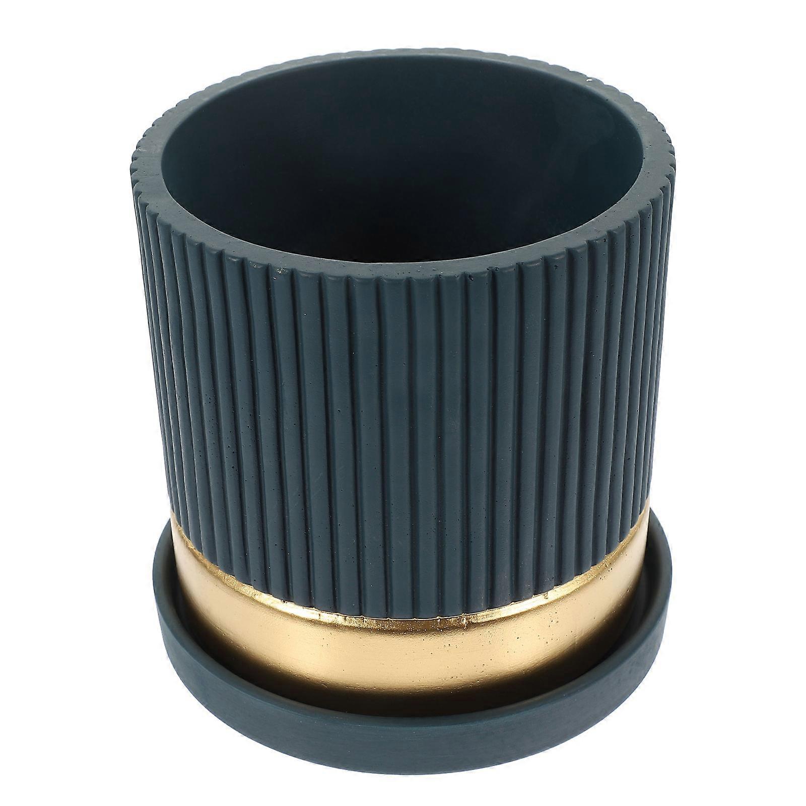 Flower Planting Holders Nursery Pot Round Cylinder Cement Water Retention Air Permeability 1Pack