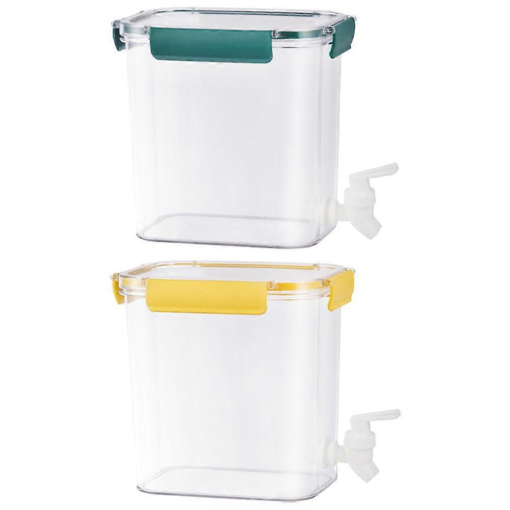 Container With Spout Solid Juice Container For Cafe Use 3.5L Liquid Storage 2Pcs