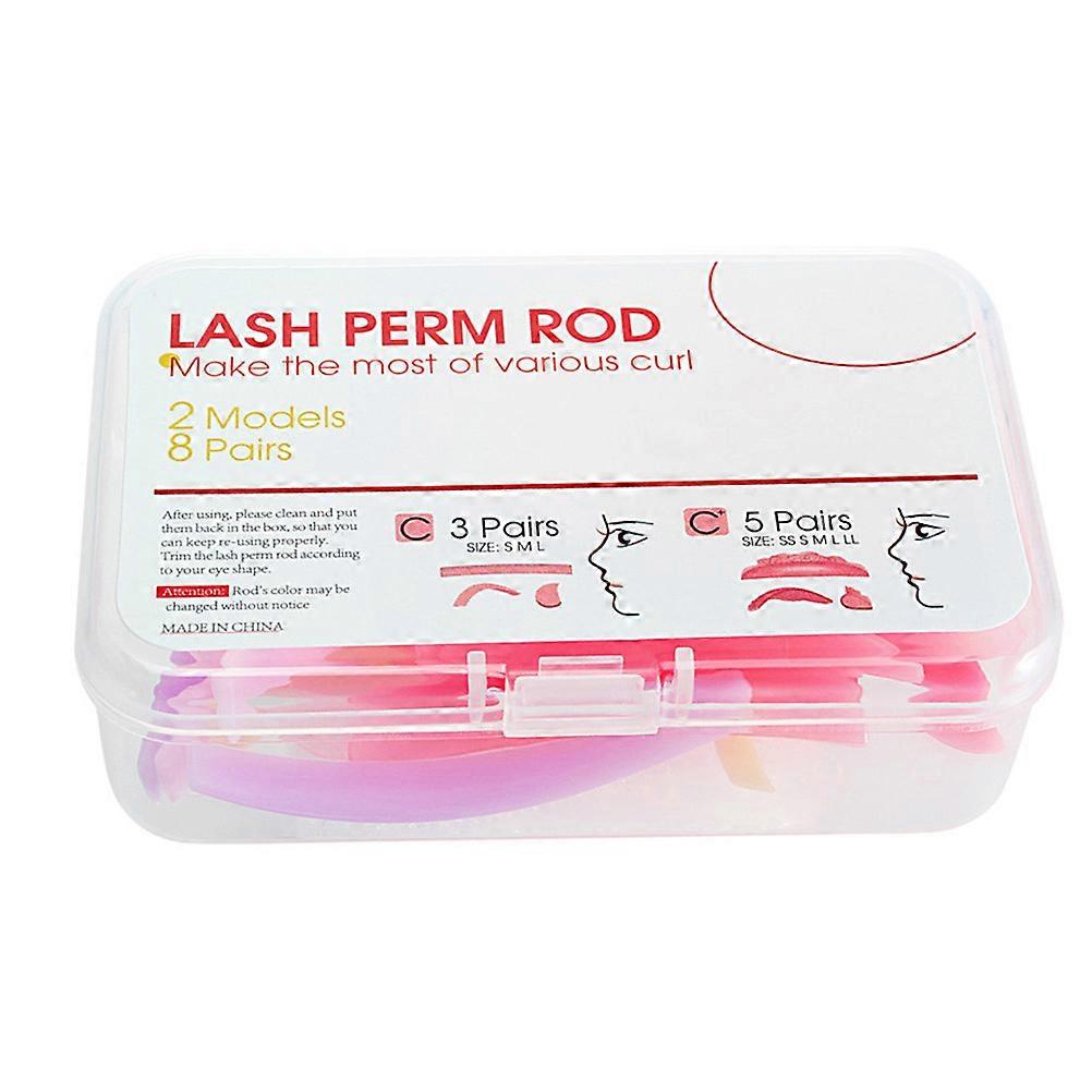8 Pairs Eyelash Perming Pad Eyelash Lifting Rods Makeup Tool Eyelash Perm Gasket