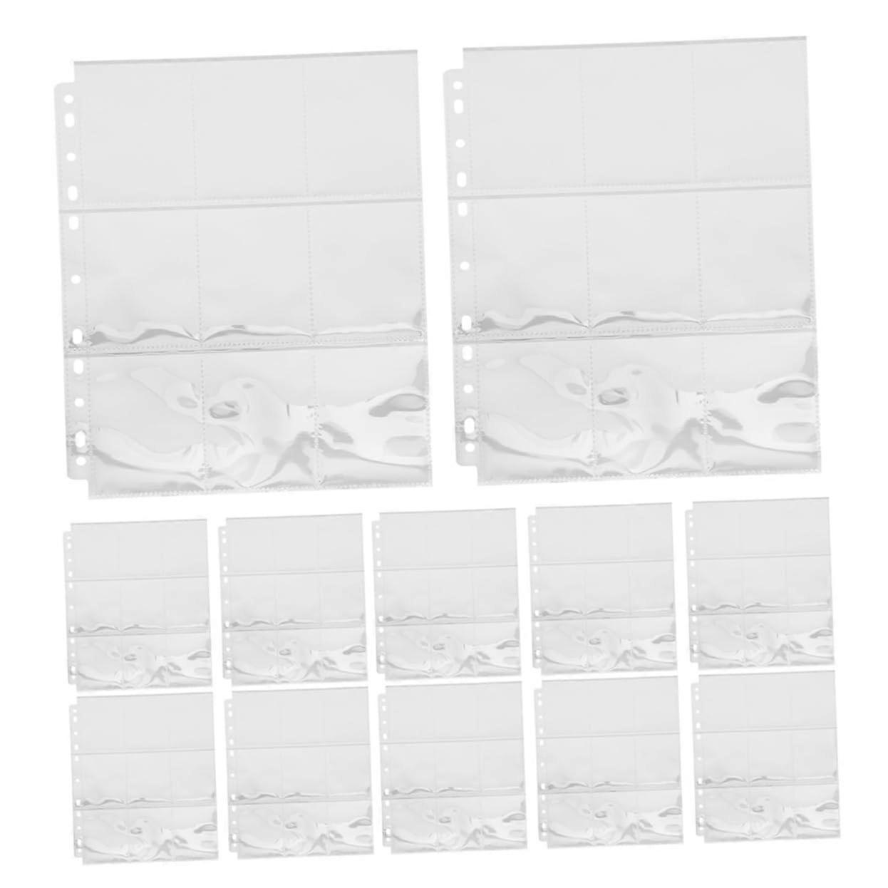 30 Sheets Photo Storage Pockets Trading Card Sleeves Binder Covers Loose Leaf Card Holders PP Material