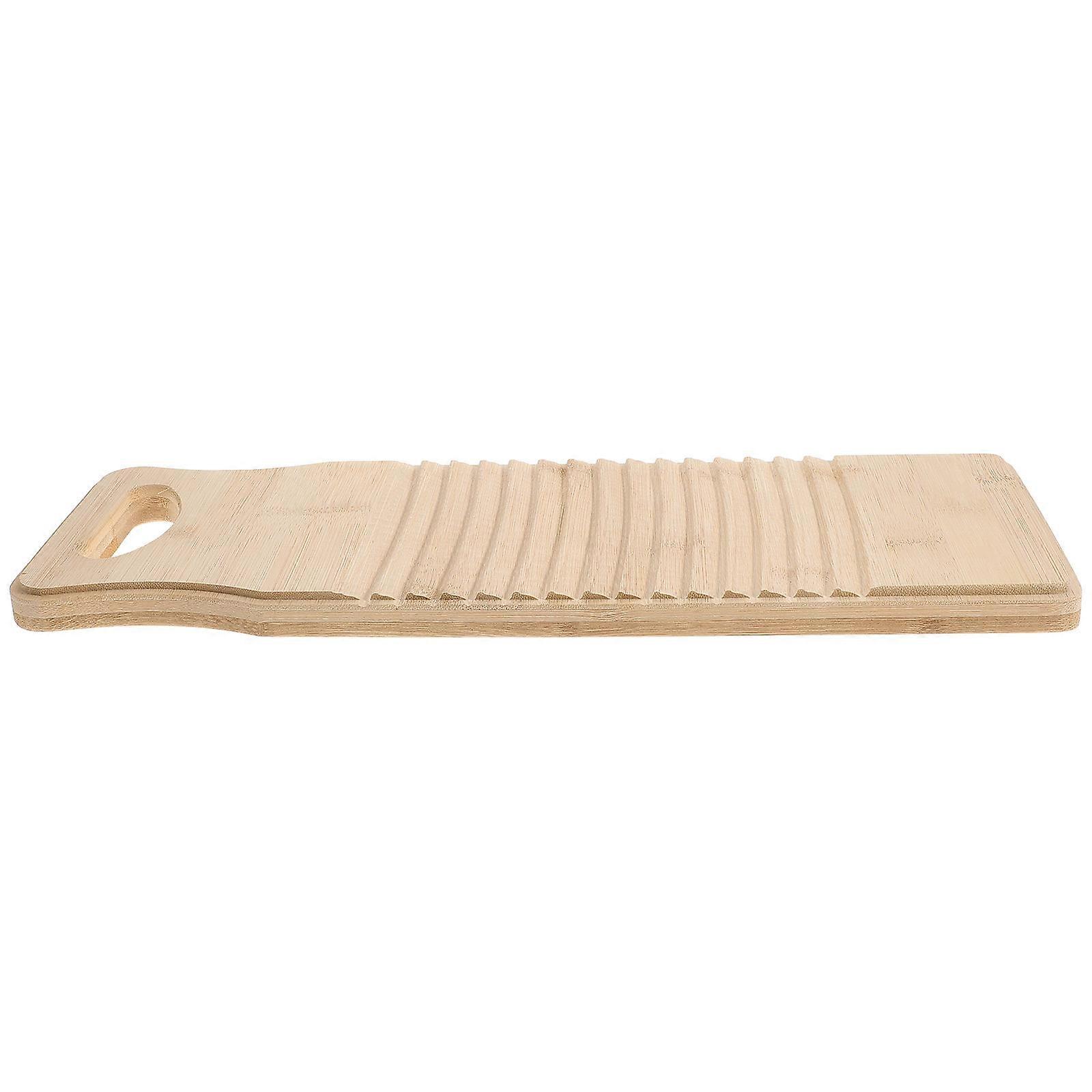 Portable Wood Washboard for Home Use with Synthetic Material Khaki Color 1PC