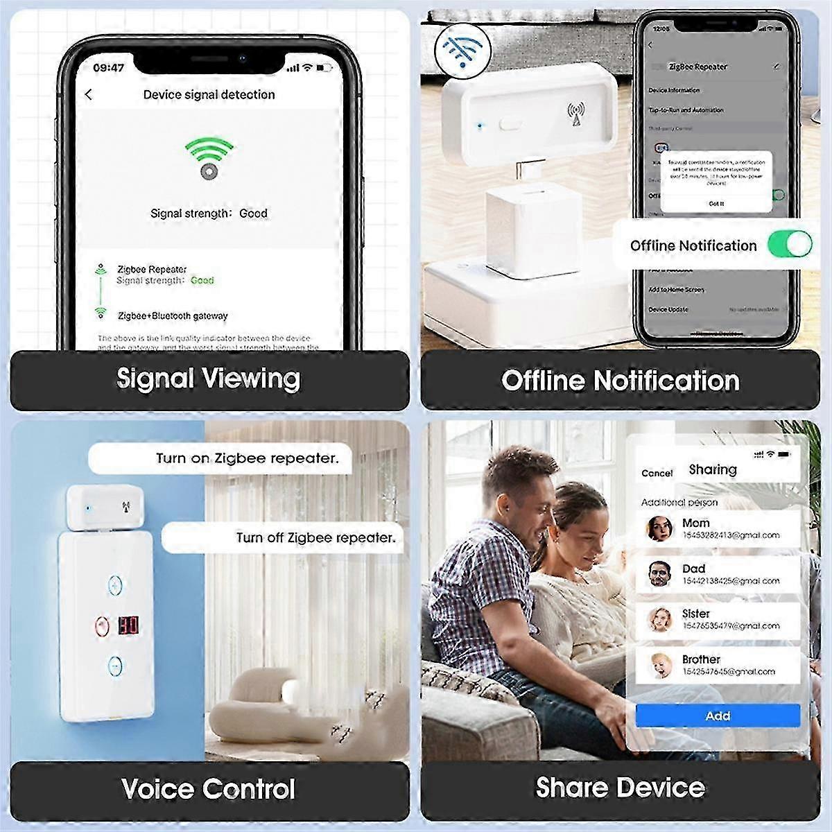 New Smart Home Zigbee Repeater Type-C Extender Signal Expansion Wireless Bridge