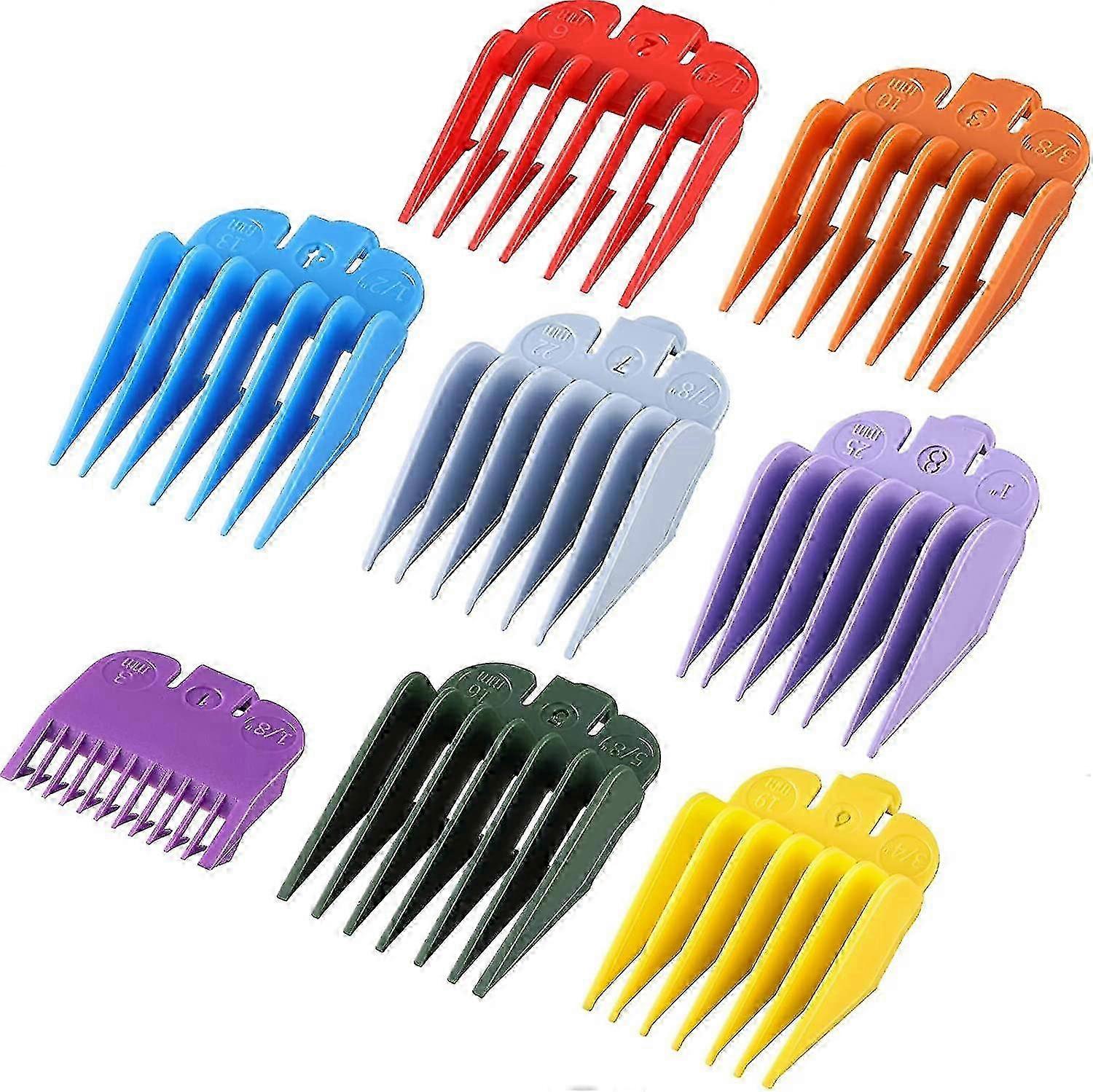 Replacement Guide Comb Set for Universal Hair Clippers and Trimmers (8pcs, Multi-Color)