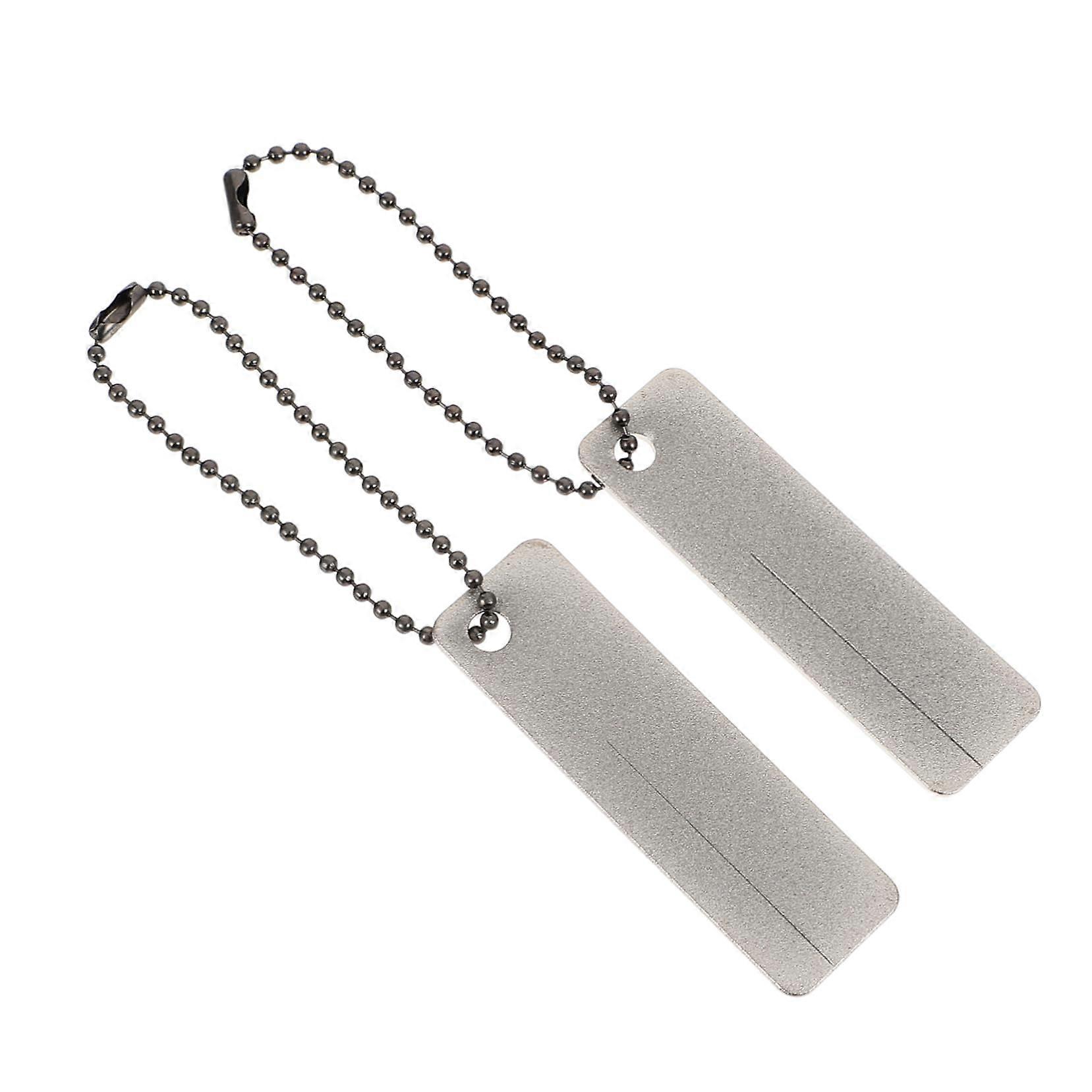 Rectangular Diamond Whetstones for Outdoor Knife Sharpening - 2 Pack Durable Fishing Sharpener, Professional Grade