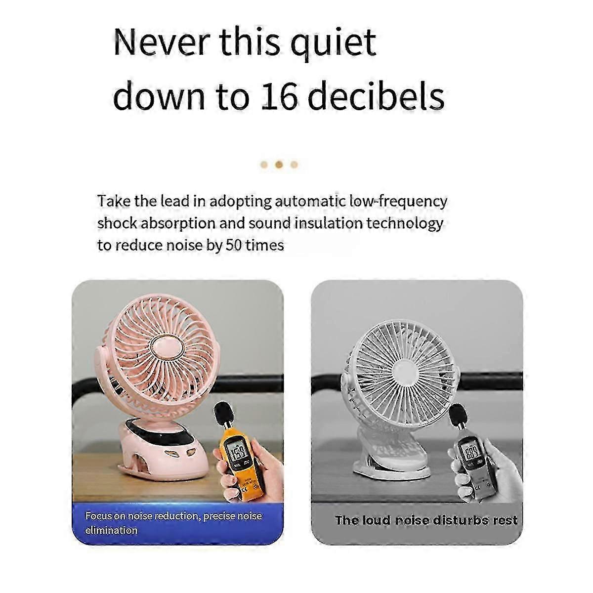 3000mAh N33 USB Clip Fan Clip on Fan Mini Fan with Clip Aromatherapy Use Digital Display Portable B