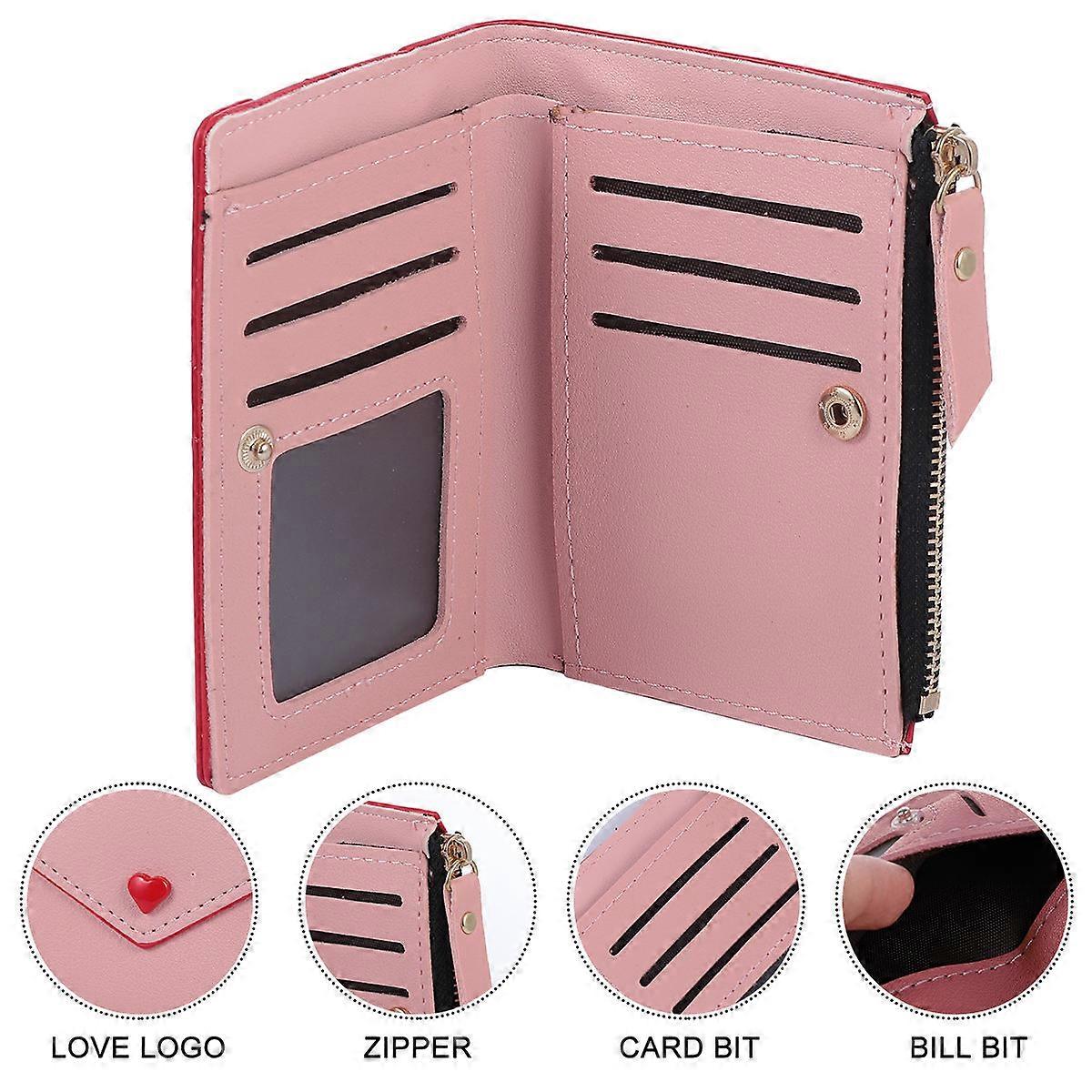 Cash Bag With Zipper Storage Pu Wallet For Women Coin Storage 1Set