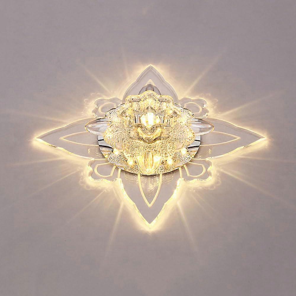 10.6" Crystal LED Recessed Spotlight Dimmable 3W/5W Ultra Thin Ceiling Light Cut Size 50-90mm Embedded Installation
