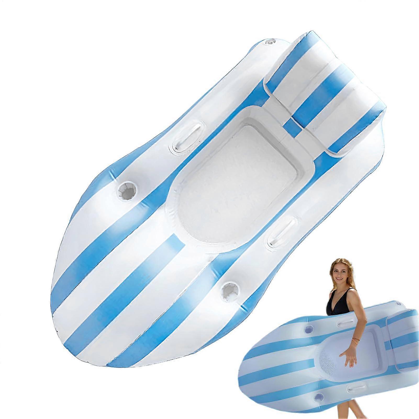 Swimming ring Inflatable lounger with floating bed Soft floating mat for sunbathing, relaxation, water fun, garden, vacation, lake, pool, camping