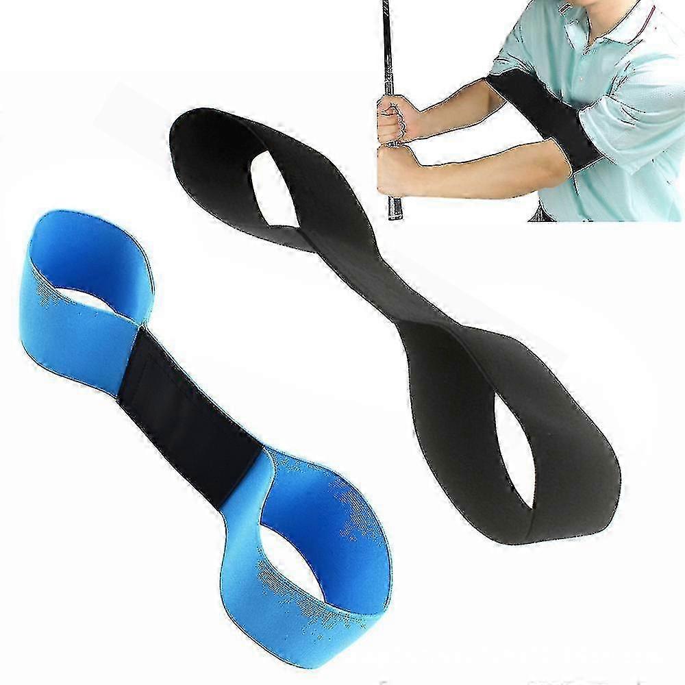 Suit Golf Swing Correcting Tool And Swing Training Aid Arm Band(2 Pcs,blackblue)