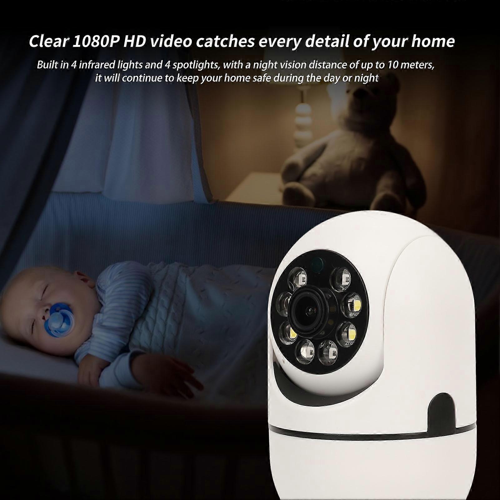 Security Camera 1080P Night Vision Motion Detection Two Way Voice  Wireless Security Camera for Home