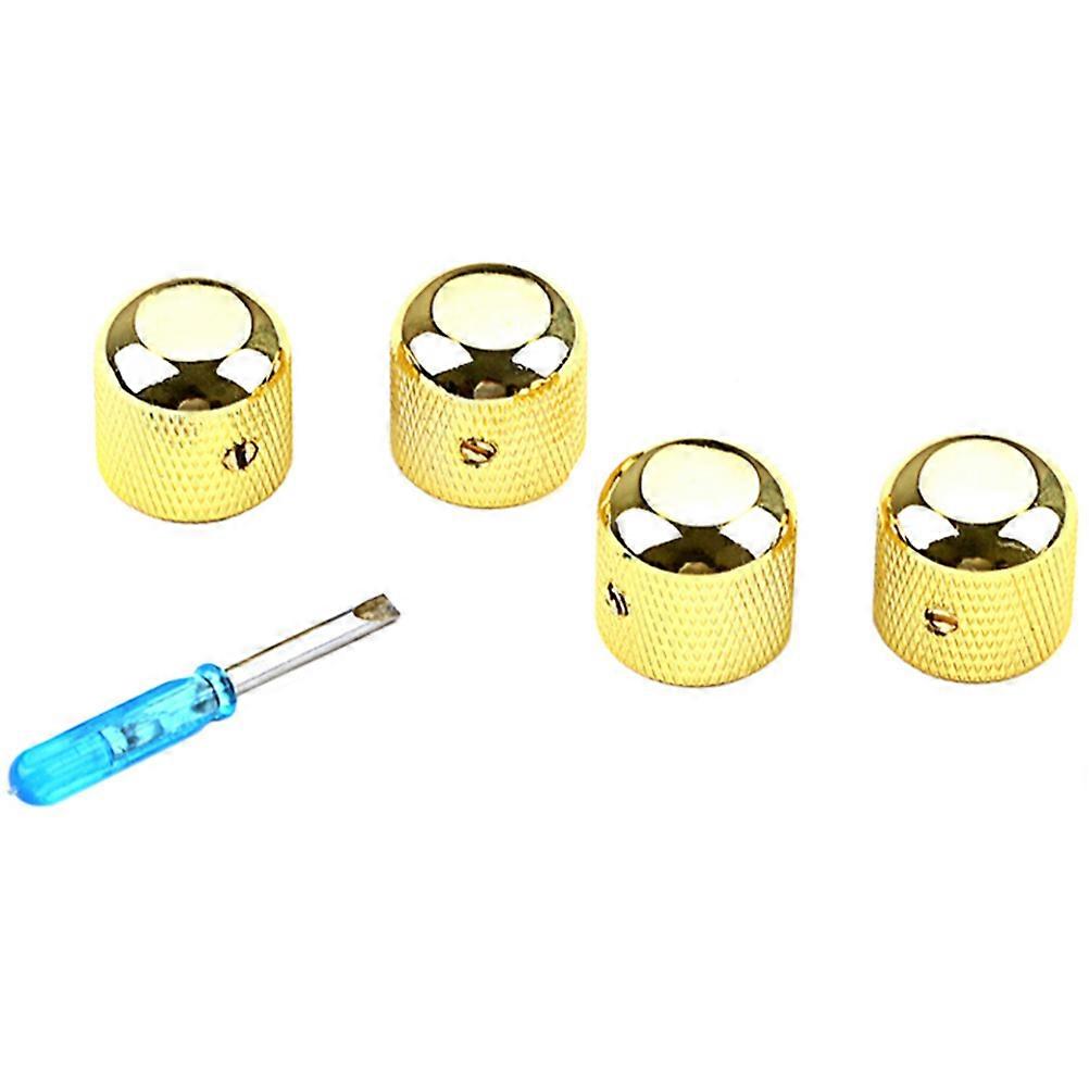 4pcs Durable Metal Guitar Volume Knob Caps Replacement Guitar Accessories Easy Install