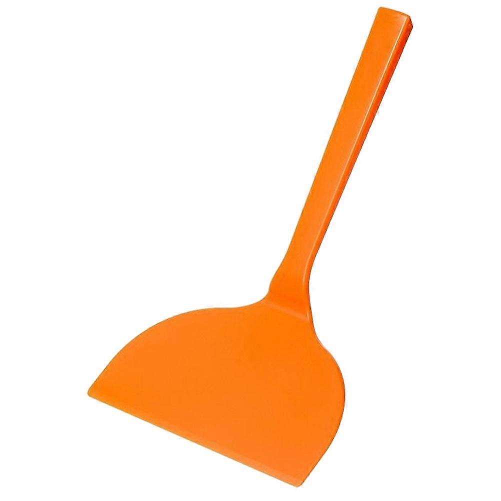 Household Food Cooking Spatula Wide Edge Nonstick Spatula for Hotel Use 9.94X5.89X0.08in Orange Ergonomic Handle 1Pcs