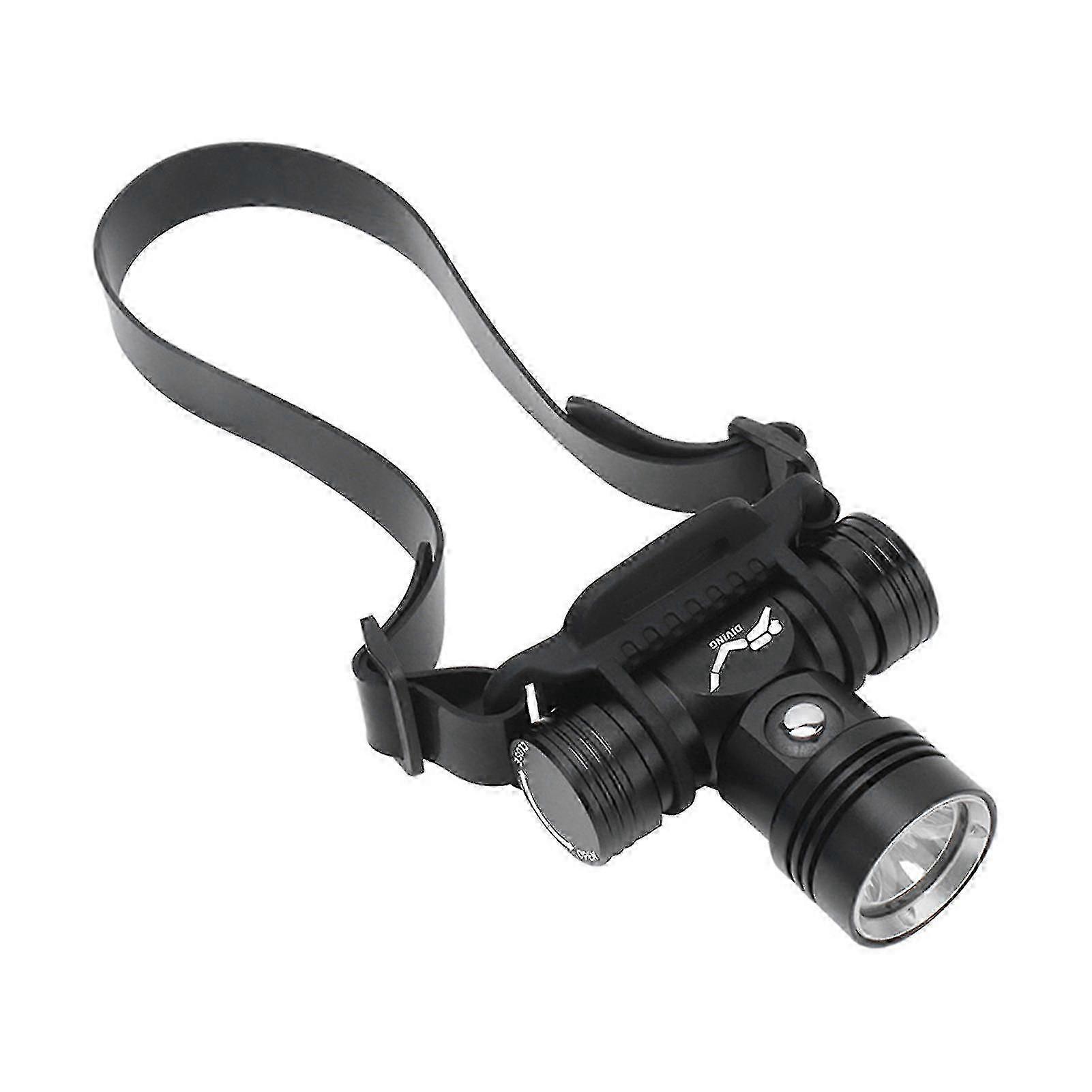 Adjustable Diving Lamp Long Lasting Hands-free Torch Flashlight Head Lamp for Underwater Work