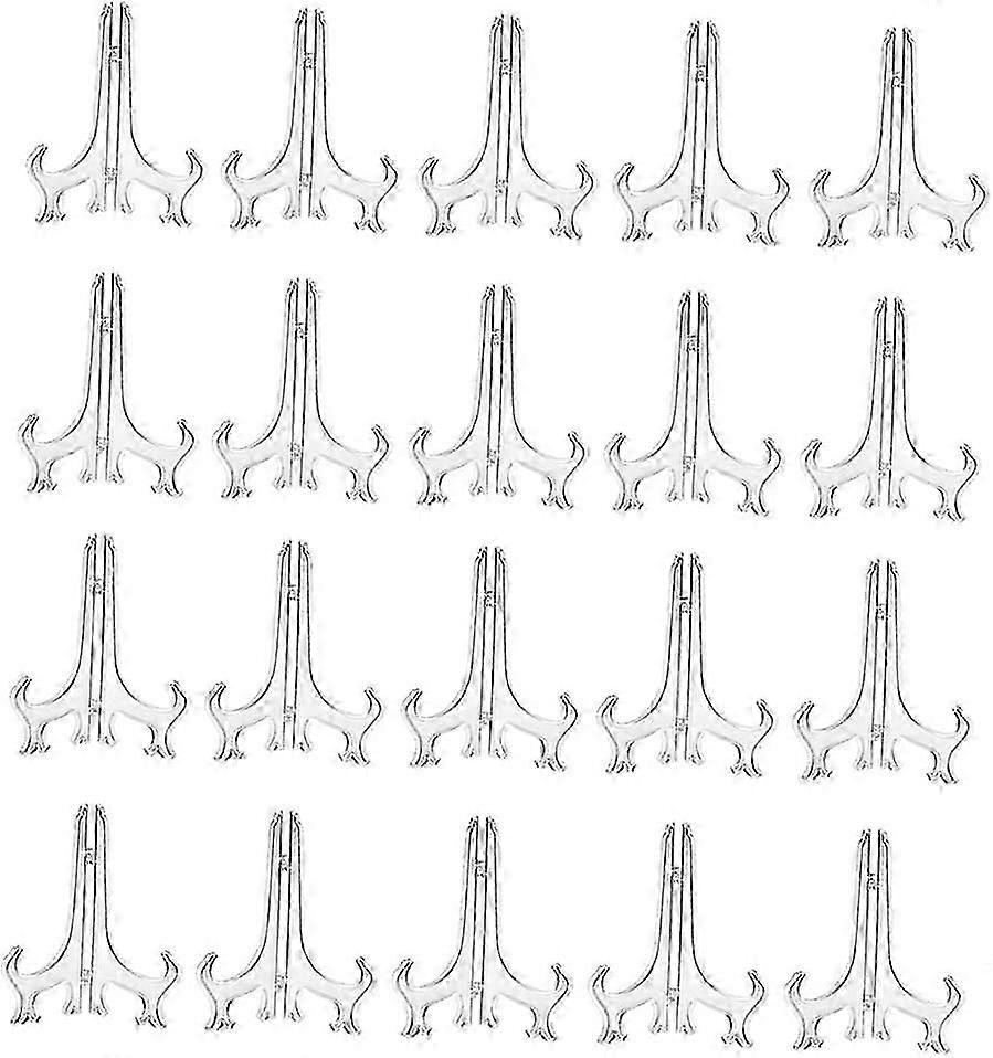 20 Pieces Plate Holder Easel, Plate Hanger Plate Holder For Decoration - 3 Inches