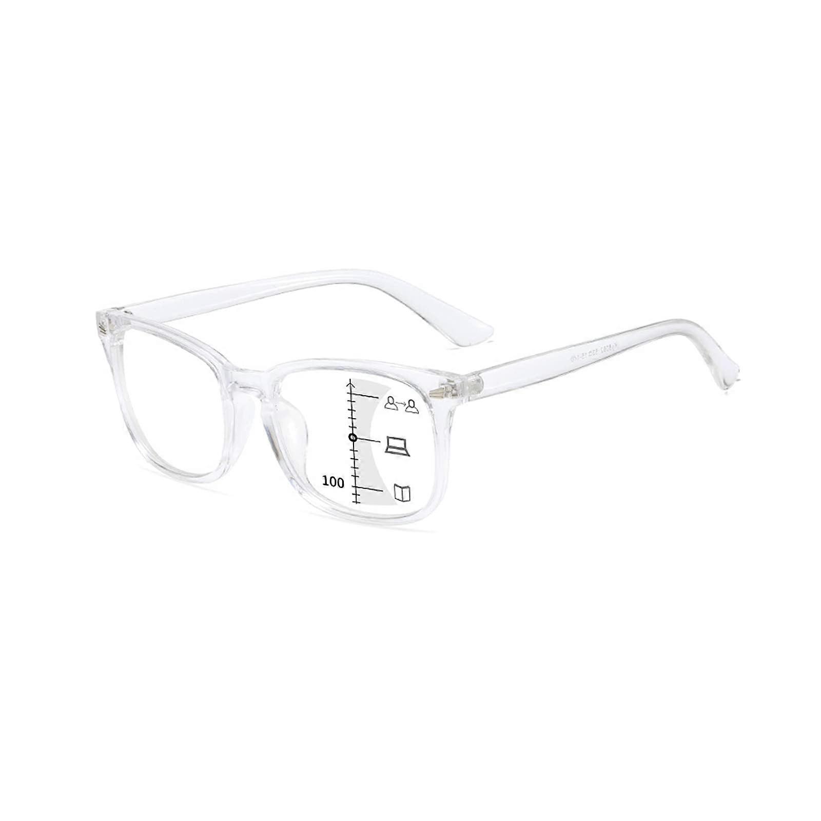 Progressive Glasses Bifocal Blue Light Filter Anti Fatigue 4.0x TZ8082