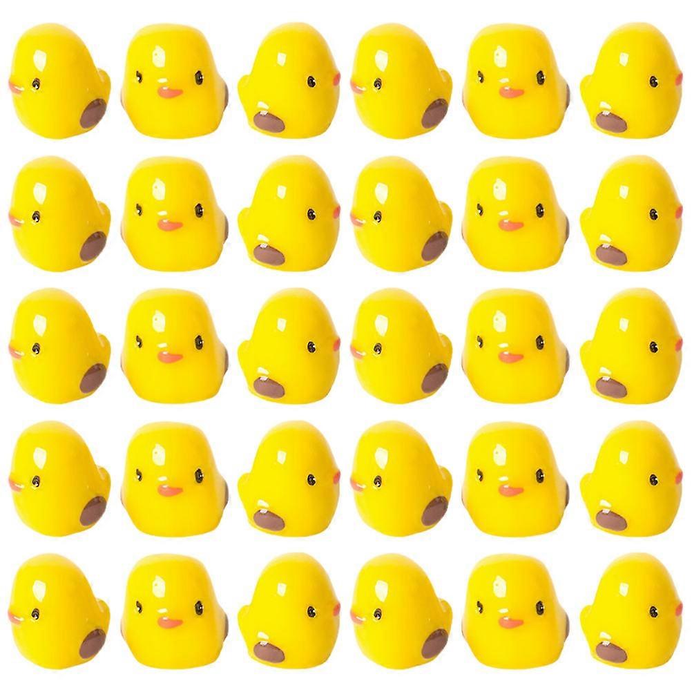 50pcs Mini Chick Figurines, Cute Cartoon Chicken Ornaments for Garden, Home Decor & Creative Display, Adorable Design to Enhance Aesthetic Appeal