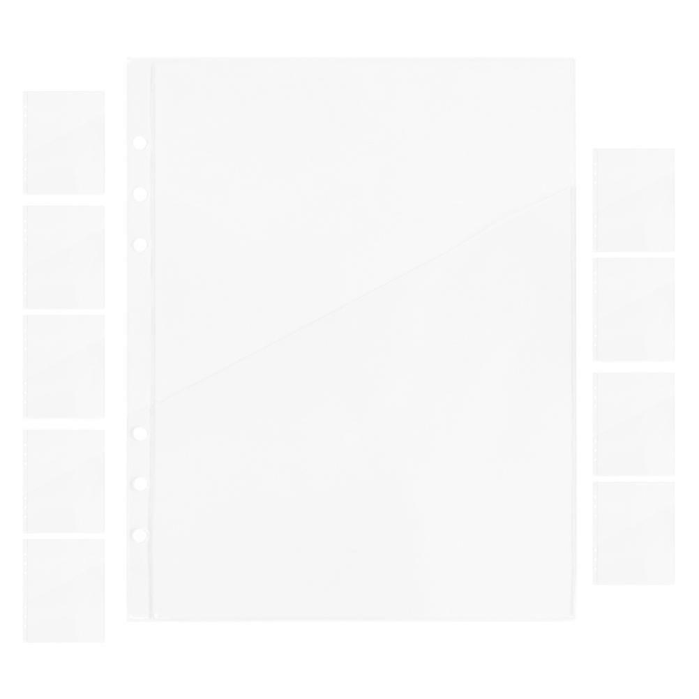 Clear Page Protectors A5 Loose-Leaf Notebook Refill Protection Office Use Rectangular Design 8.17X6.09X0.04IN 10Set
