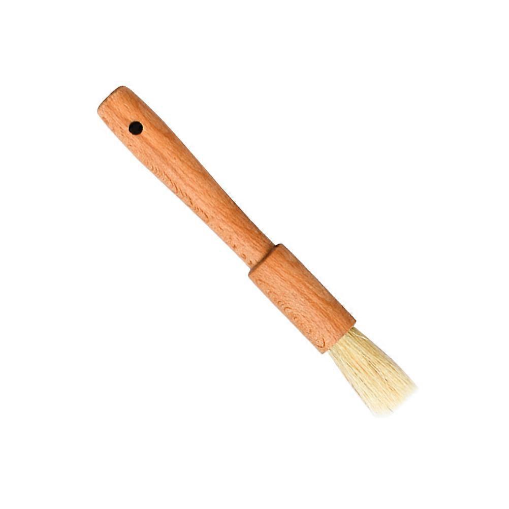 Pastry Brush with Boar Bristles and Brown Wood Handle for Even Coating 500 Degrees F Resistant