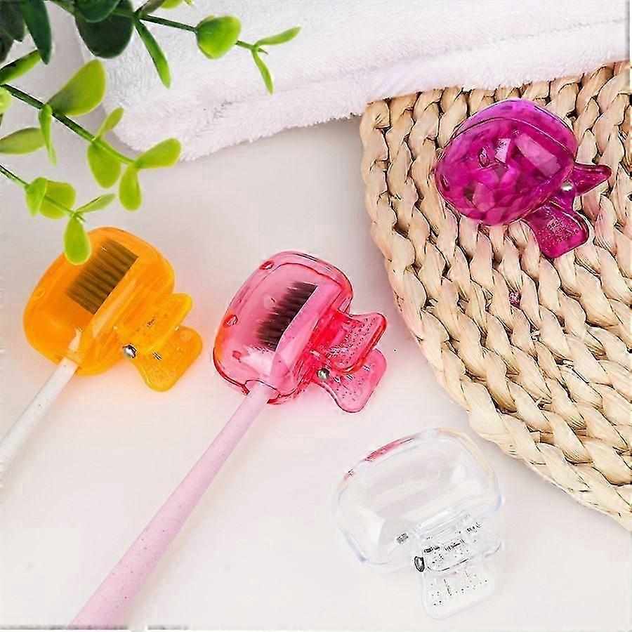 4 عبوات من أغطية رأس فرشاة الأسنان فرشاة الأسنان واقي غطاء فرشاة جراب جراب واقية مشبك بلاستيكي محمول للسفر المنزلي والتخييم والحمام