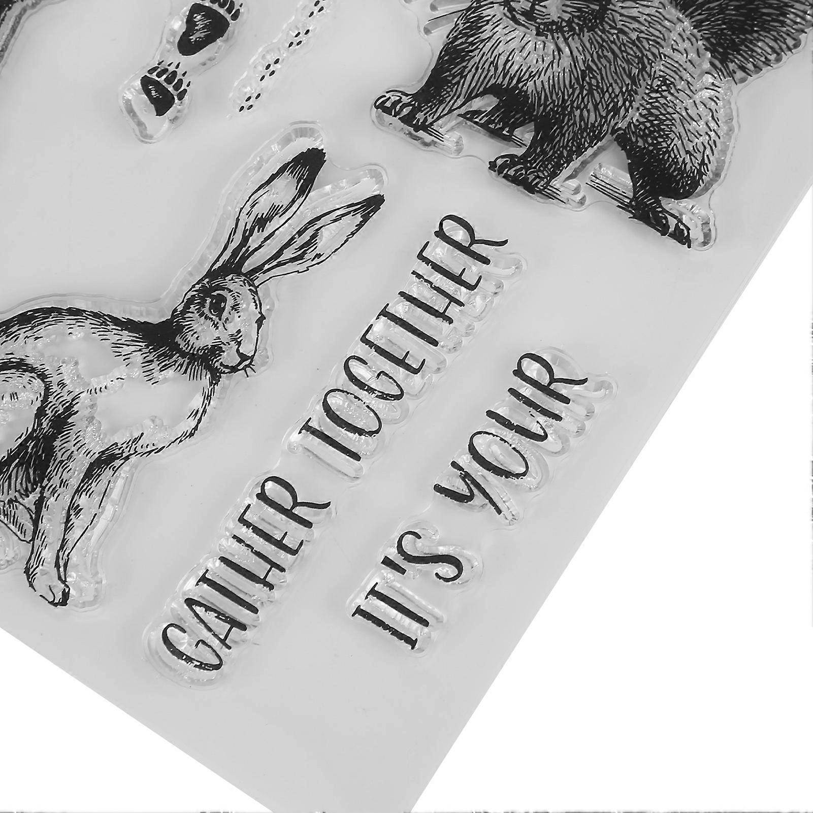 Clear Stamps Repeated Use Various Animal Shapes Clear Imprint TPR Transparent Stamps for Card Making Decoration DIY