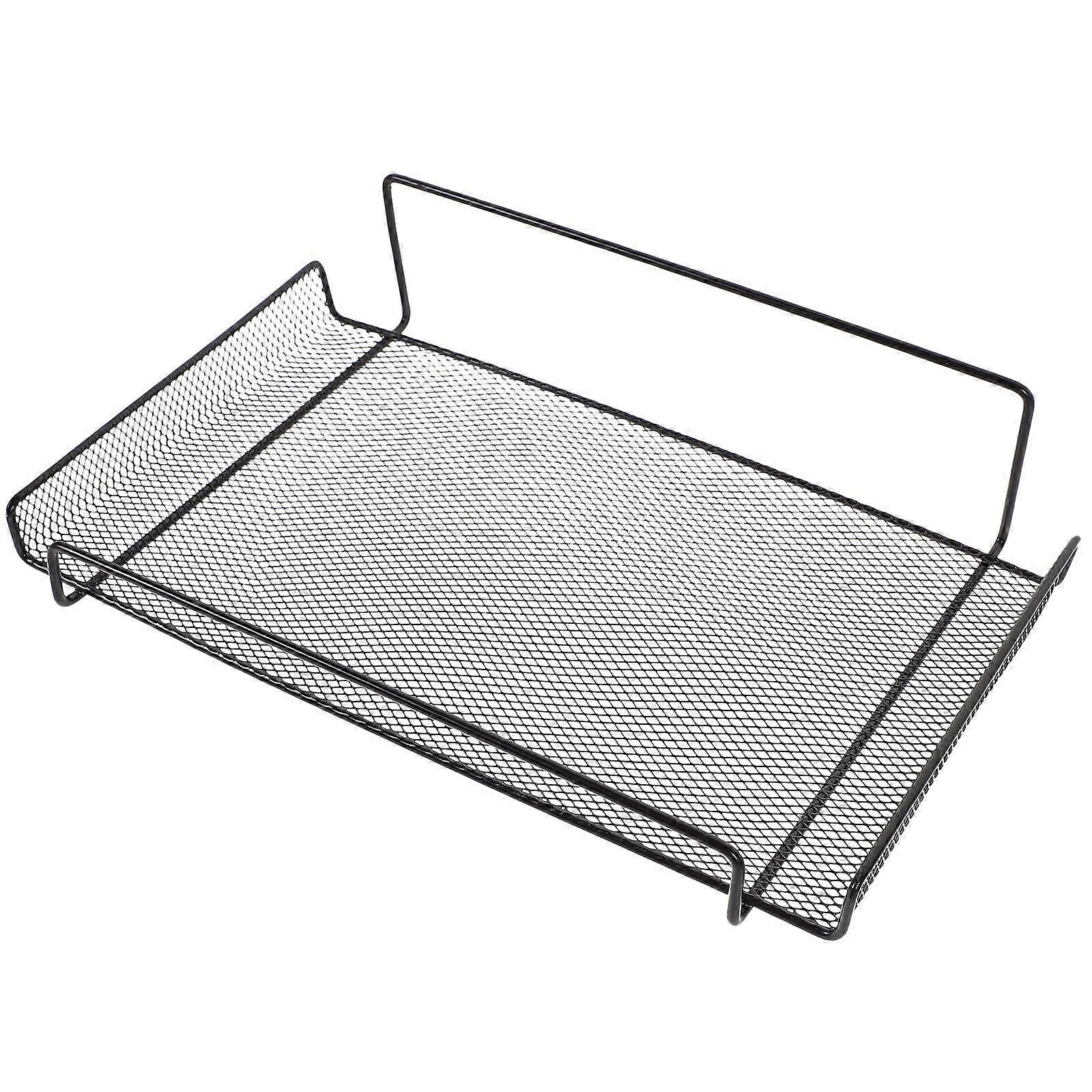Wall Mount Router Holder Black Iron Material Compact Size for Storage Use 4.7x2.8x6.3 inches