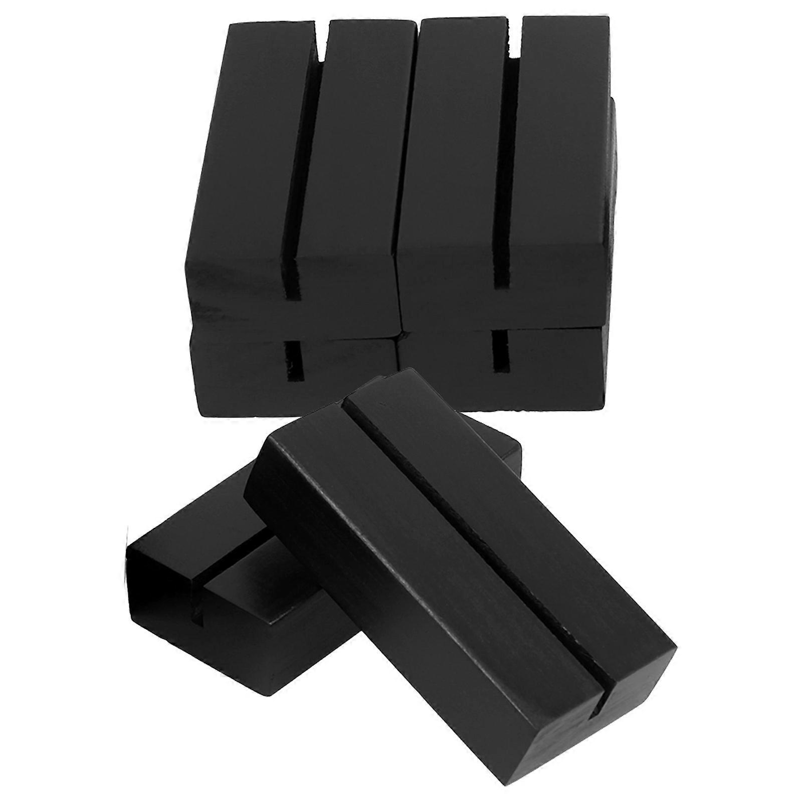 Wooden Table Card Holder with Black Base – Portable Stand for Wedding, Party, Restaurant Table Numbers & Name Display (6pcs)