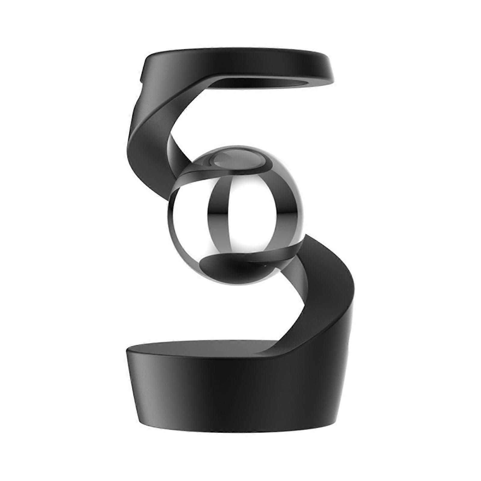 Visual Illusion Suspended Gyroscope Desk Toy Gravity Defying Kinetic Toy, Black