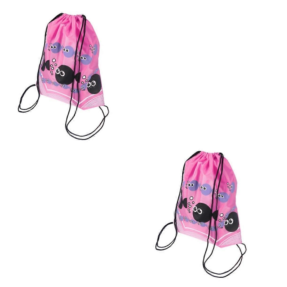 Bag with Drawstring - Waterproof School Bag, Fitness Backpack, Medium Shoulder Bag, 2pcs Model