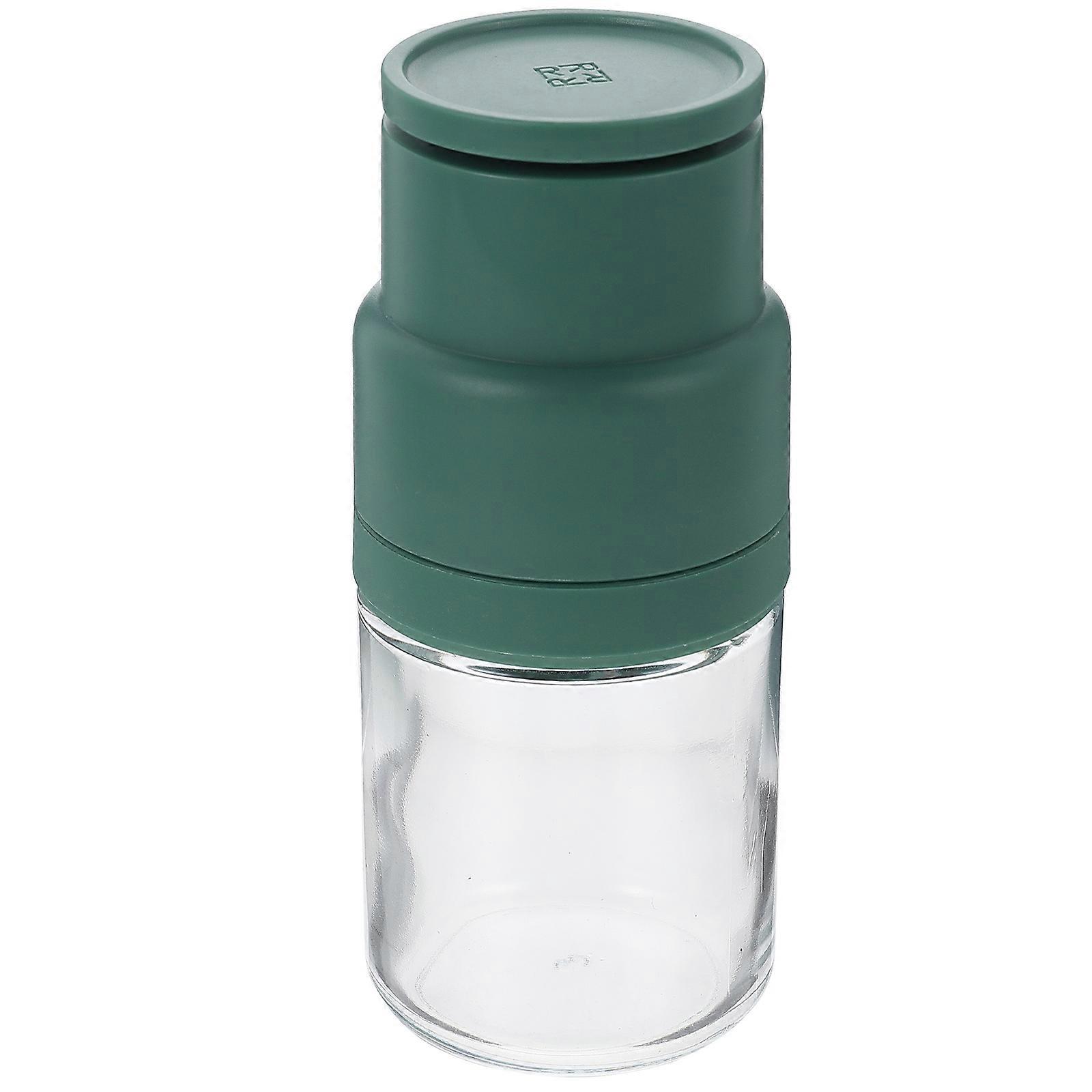 Pepper Shaker Grinder Handheld Mill Shaker Portable Usage Green 13.5X5.5cm 1Set