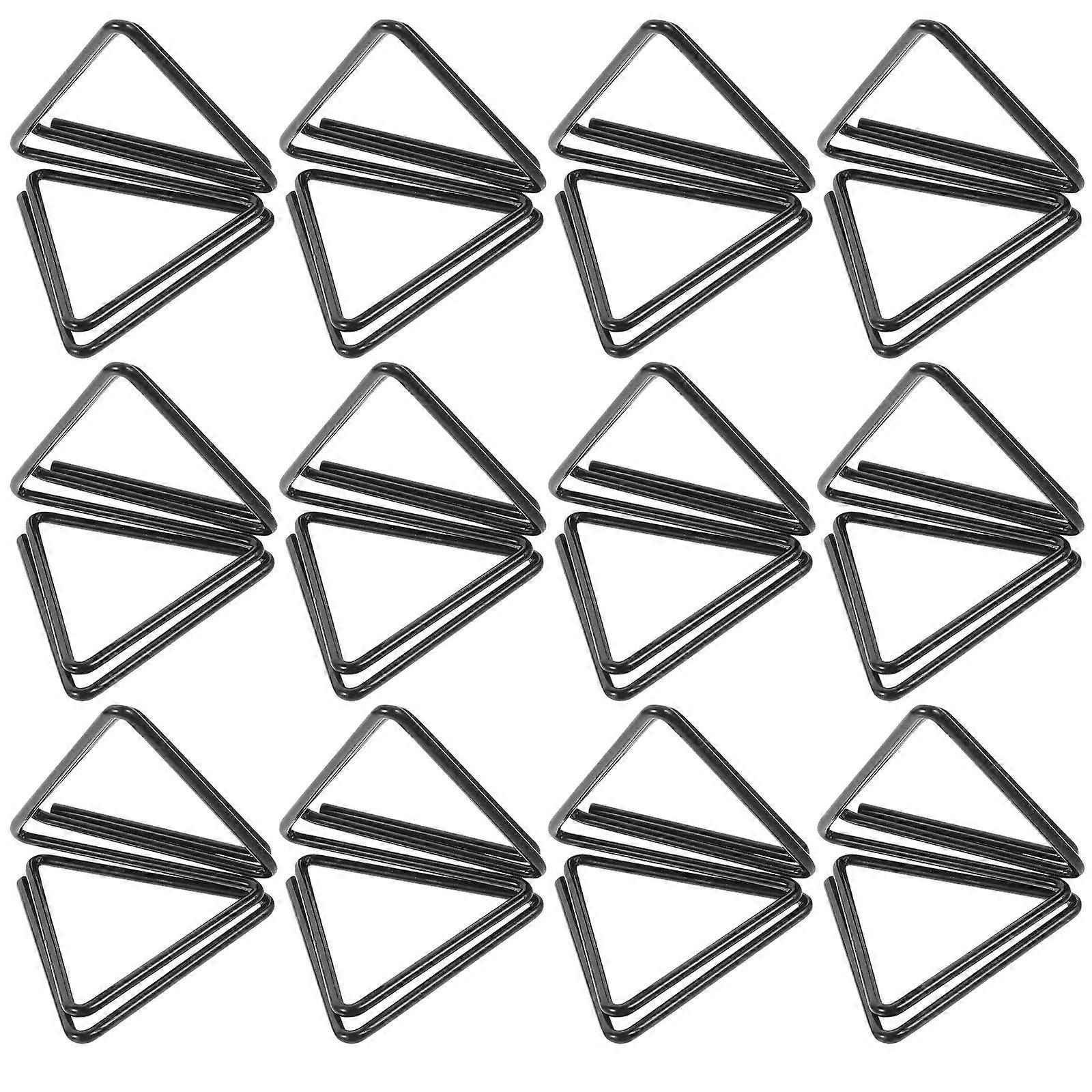 20 Pieces Black Iron Triangle Memo Clips for Kitchen Use with Design and Practical
