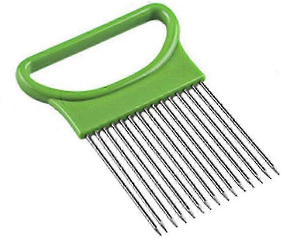 Stücke: Zwiebelschäler, Zwiebelschneidemesser, Edelstahl-Fleischnadel-Kartoffelschneider, Zwiebelschneider, Zwiebelschneider, Zwiebelrost (grün)