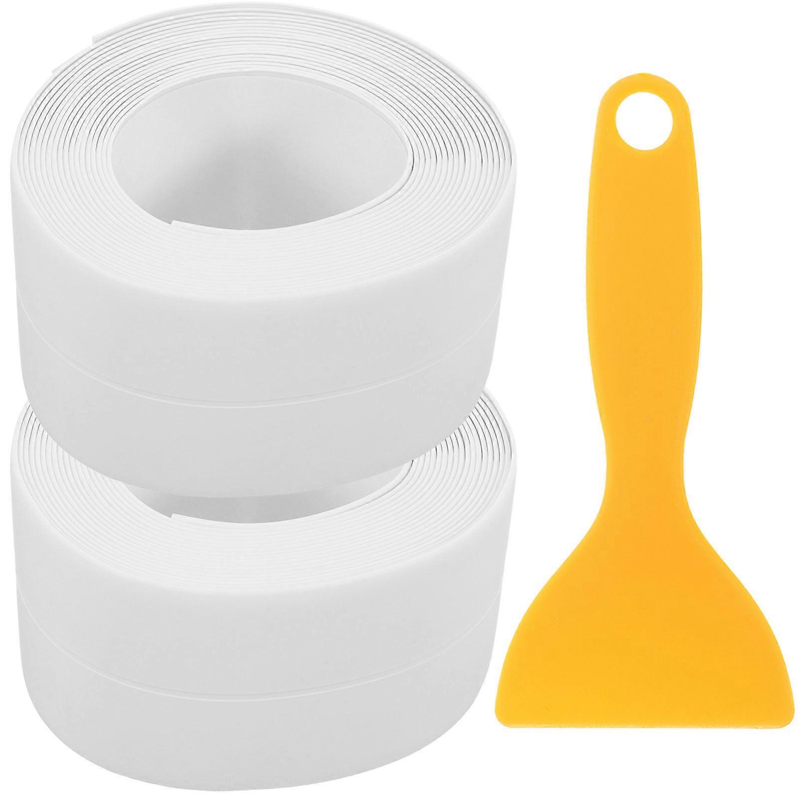 White Self Adhesive Caulk Strips for Repairing Use Made of PVC Material 1 Set