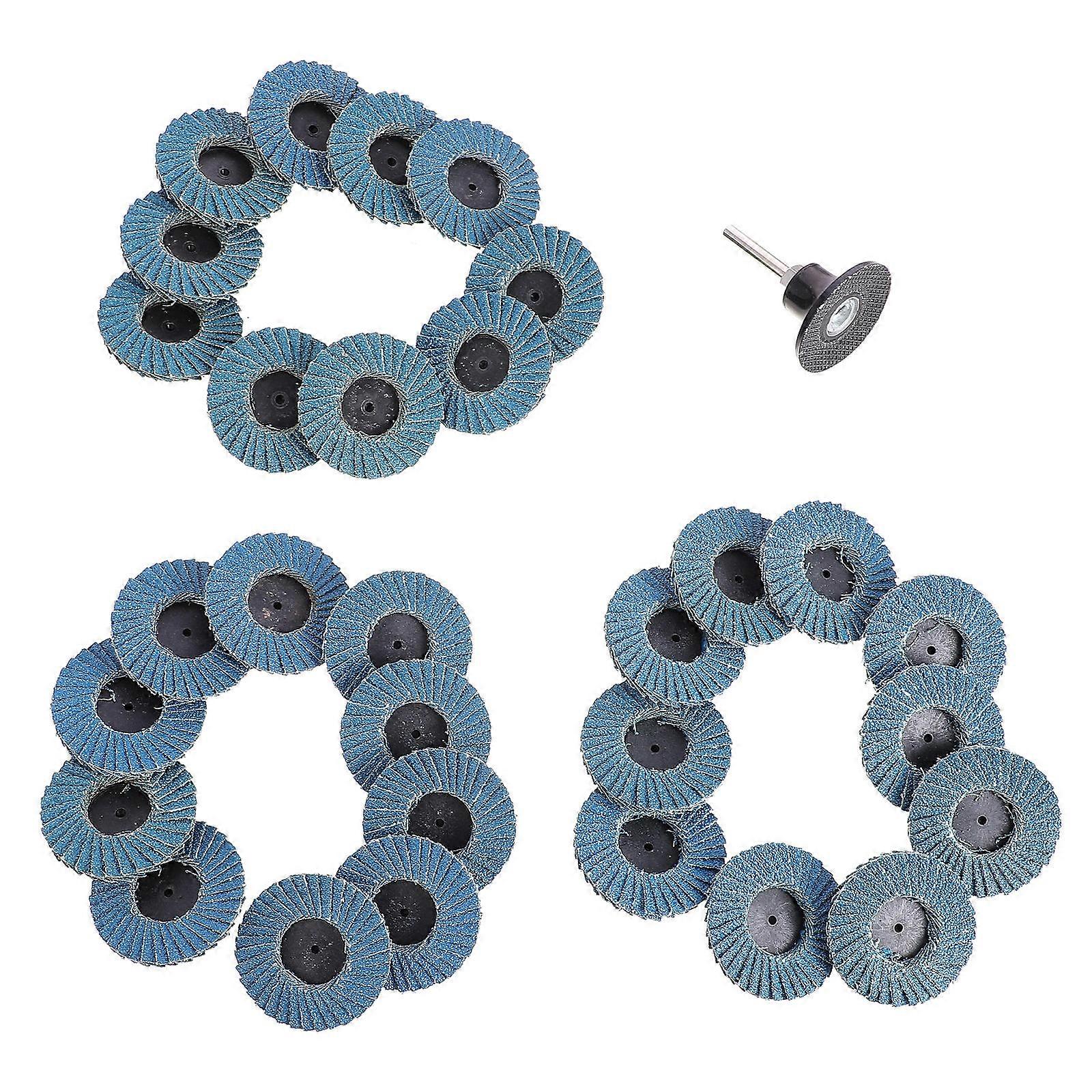 Blue Synthetic Material Flap Disc Set for Polishing 31 Piece Set 5 Inch