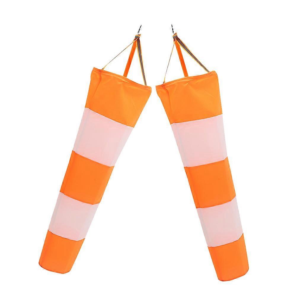 Outdoor Use Windsock Pendant Durable Construction Reflective Design 80cm x 21cm x 21cm White 2Pcs