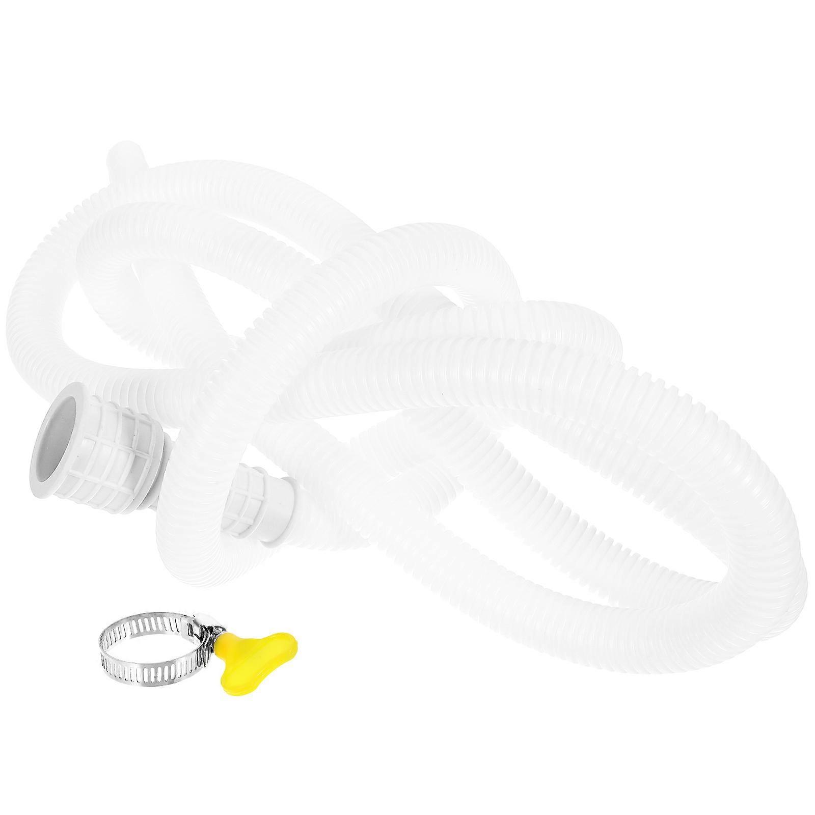 Mini Split Drain Hose 2M For Users Of Air Conditioners And Washers White PVC Easy Installation 1Pack