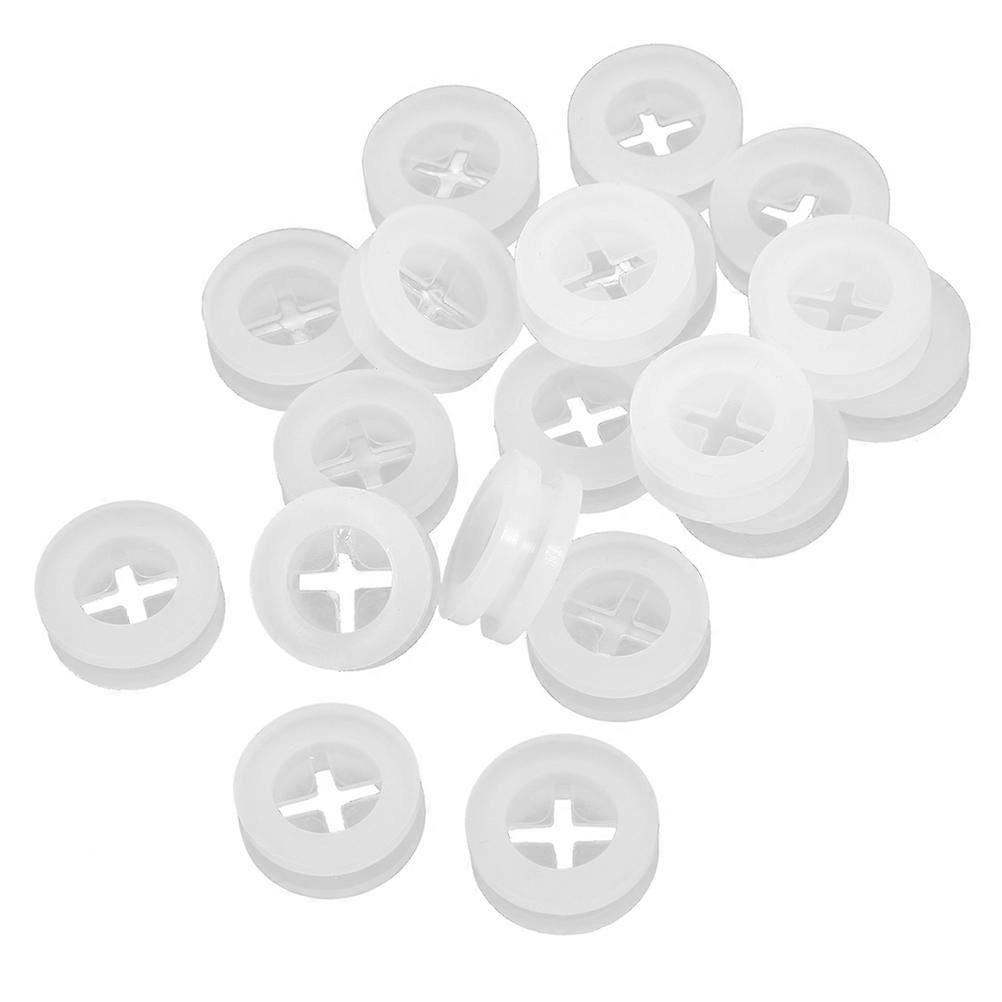 24pcs White Transparent Silicone Straw Hole Plugs for Mason Jar Lids – Cross Shaped Grommets for Secure Fit and Leak Prevention