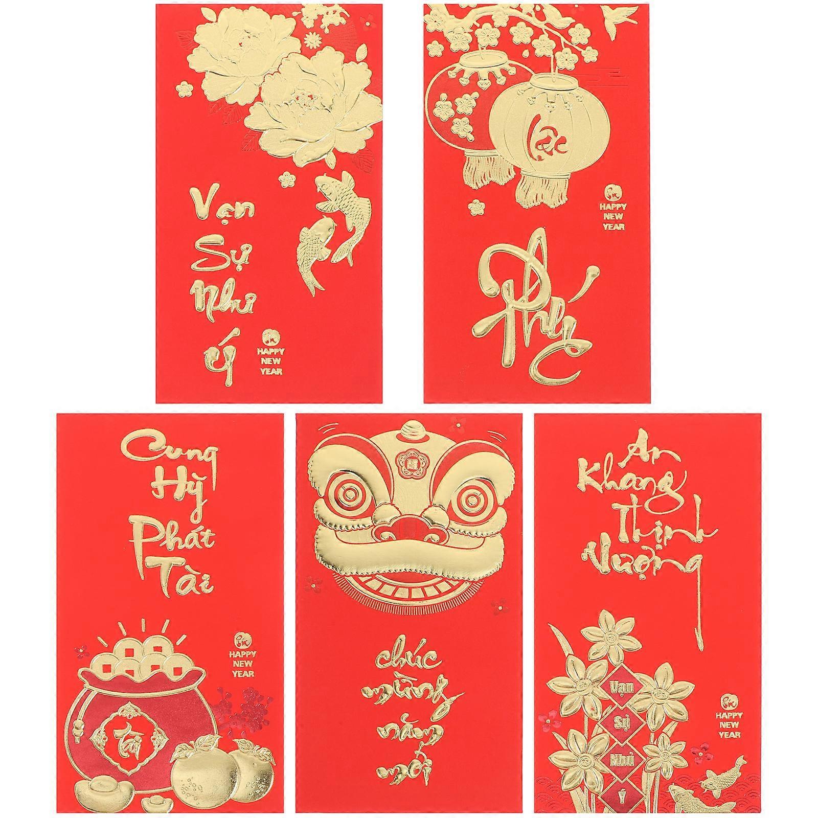 Mixed Style Red Packet Envelope 36Pcs Money Pouch For Family Friends Occasions During Spring Festival