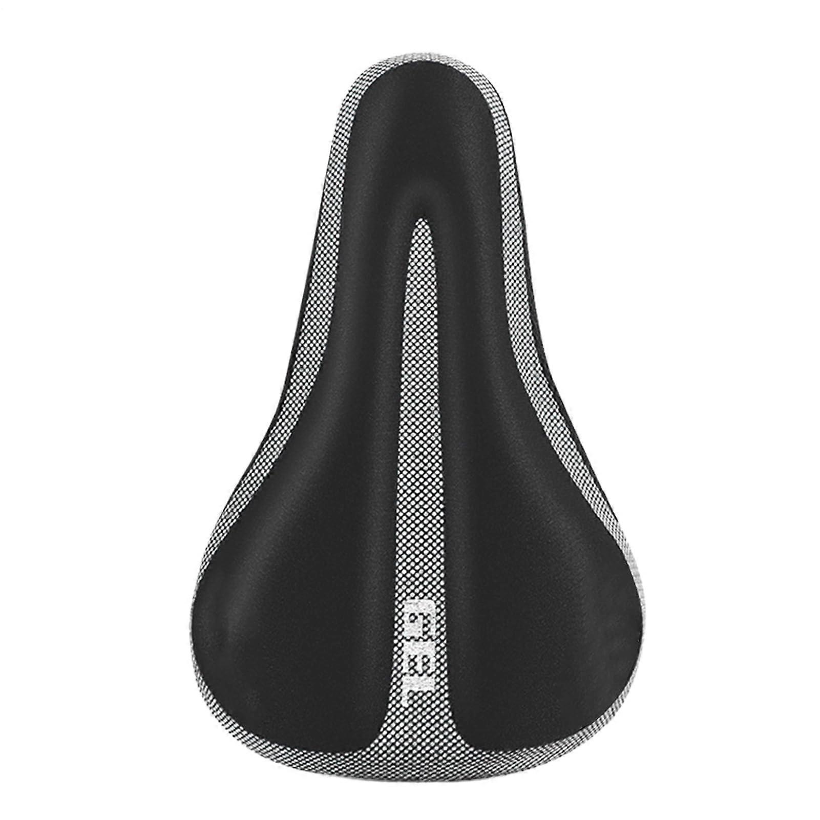 Bicycle Saddle Cushion, Waterproof Adjustable Seat Protector, Comfortable Soft Replacement for City E-Bikes, Black