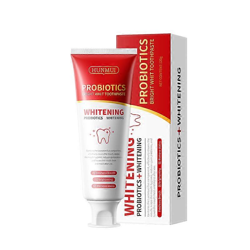 Probiotic whitening toothpaste to refresh breath, remove