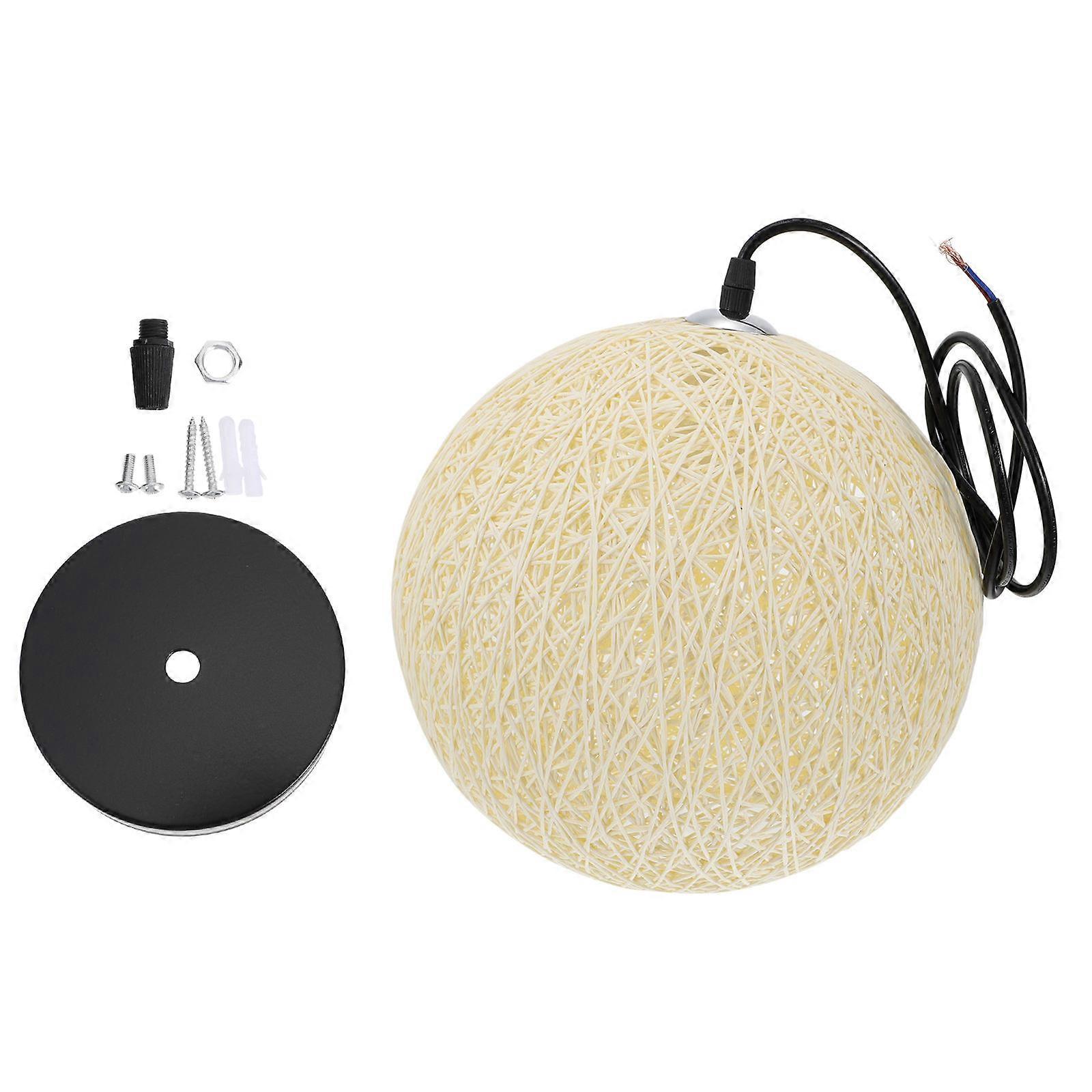 Rattan Art Lampshade   Rustic Hanging Light Cover for Home & Restaurant, Unique Woven Ceiling Lamp Shade for Bars, No Bulb Included