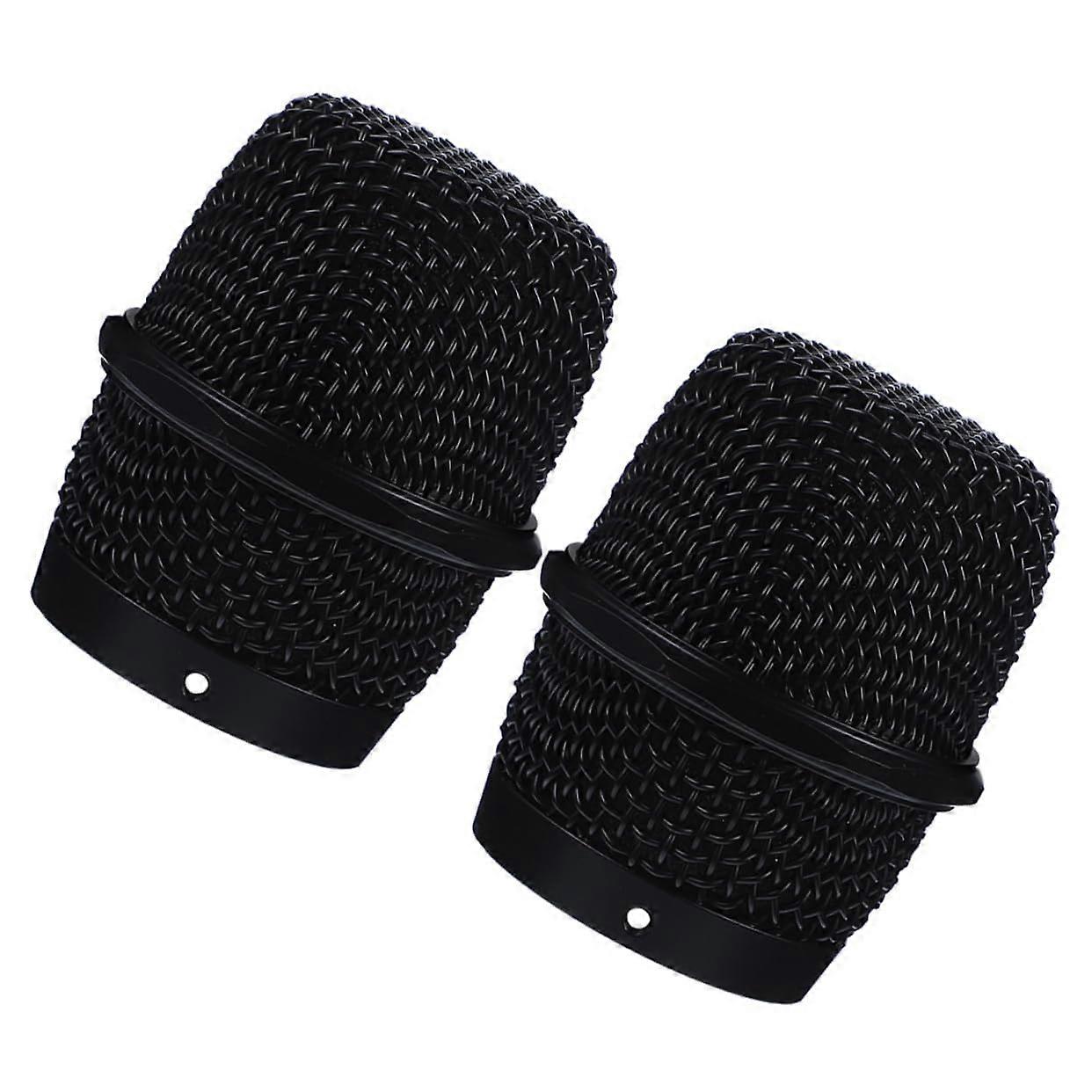 Metal Mesh Microphone Heads 2-Pack - Replacement For BS Microphone Cover, Lightweight For Wireless Mics