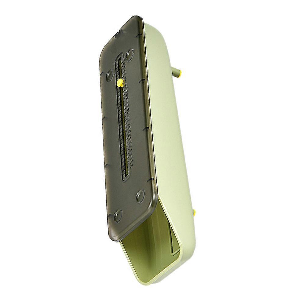 Green Plastic Egg Storage Box with Drawer Design for Refrigerator Use 7.87 x 5.12 Inches