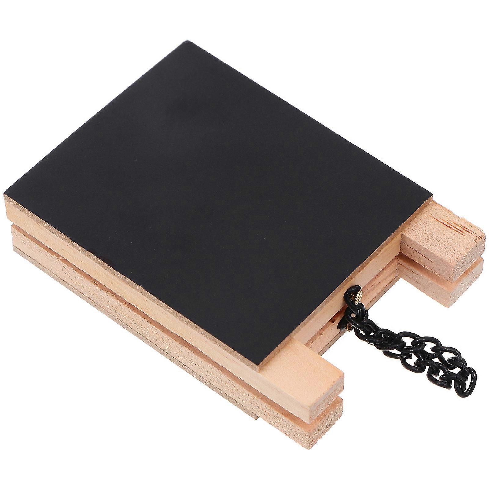 Tabletop Sign Wooden Chalkboard Home Use Square Writing 1Pc