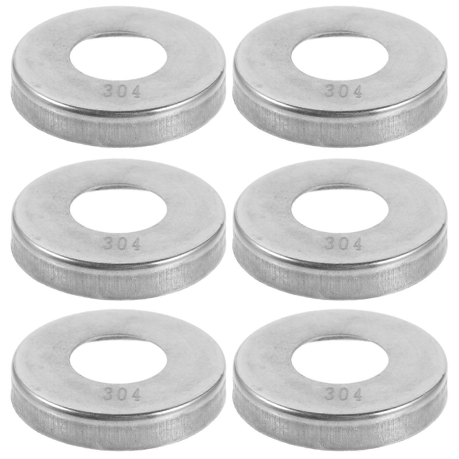 Protective Railing Covers For Home Improvement 6Pcs Silver Round Shape 5X5Cm Durable Design