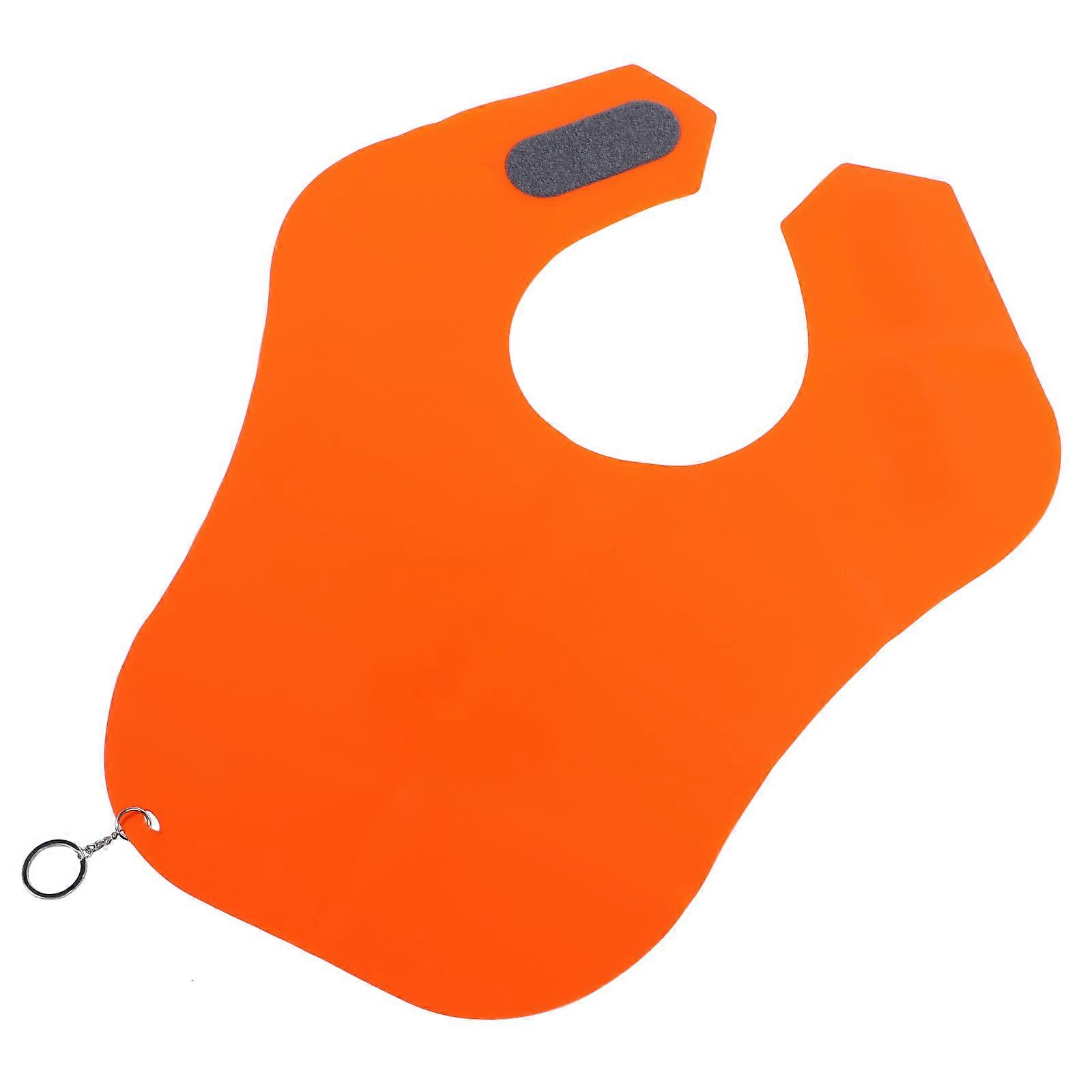 Hair Cutting Shoulder Pad Cape For Salon Use Featuring Waterproof Silicone Material In Orange Color 1Pc