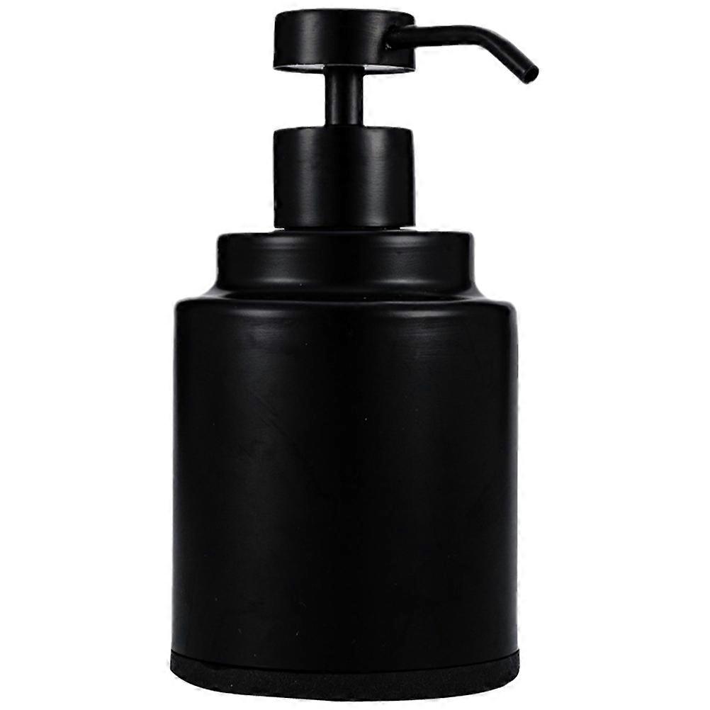 Black Stainless Steel Pump Bottle for Shampoo and Lotion Refillable and Reusable for Bathroom Use