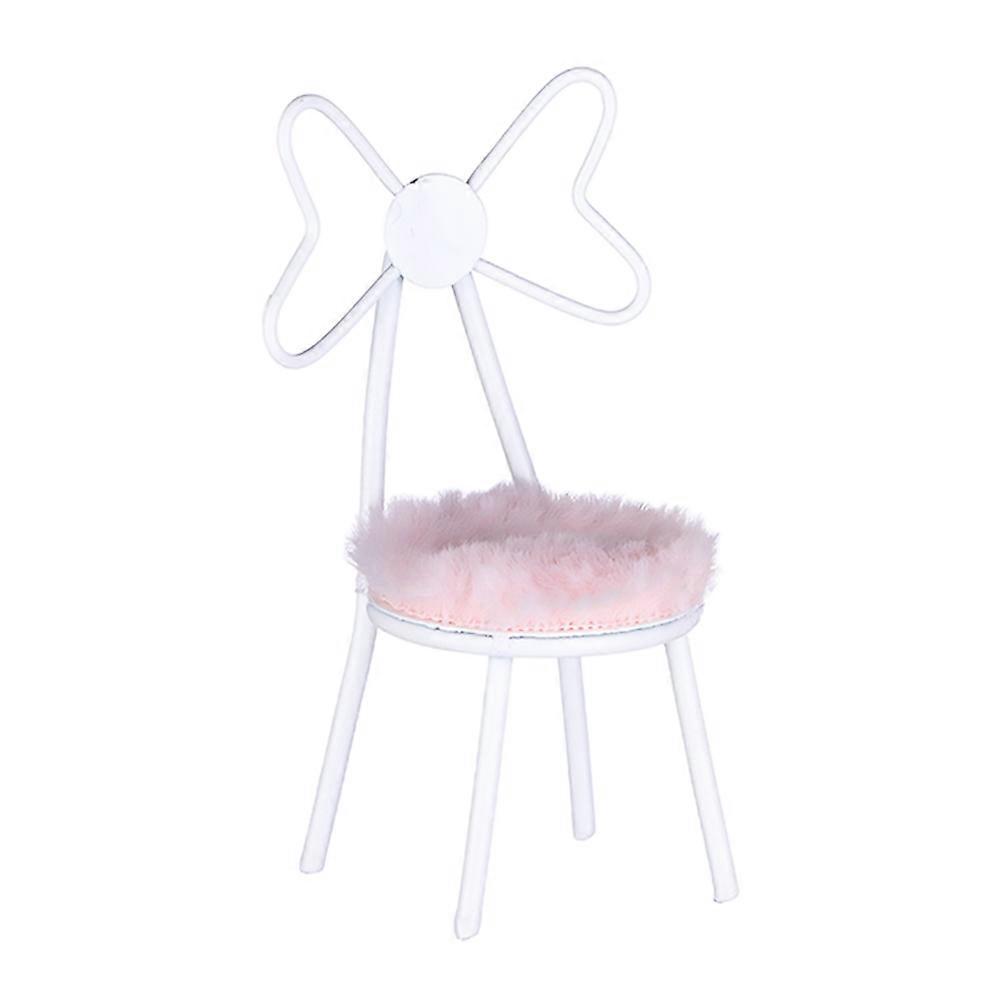 Tiny Chair For DIY Craft Project Perfect For Miniature Enthusiasts 10.00X5.00X5.00CM White Minimalist Style 1Pcs