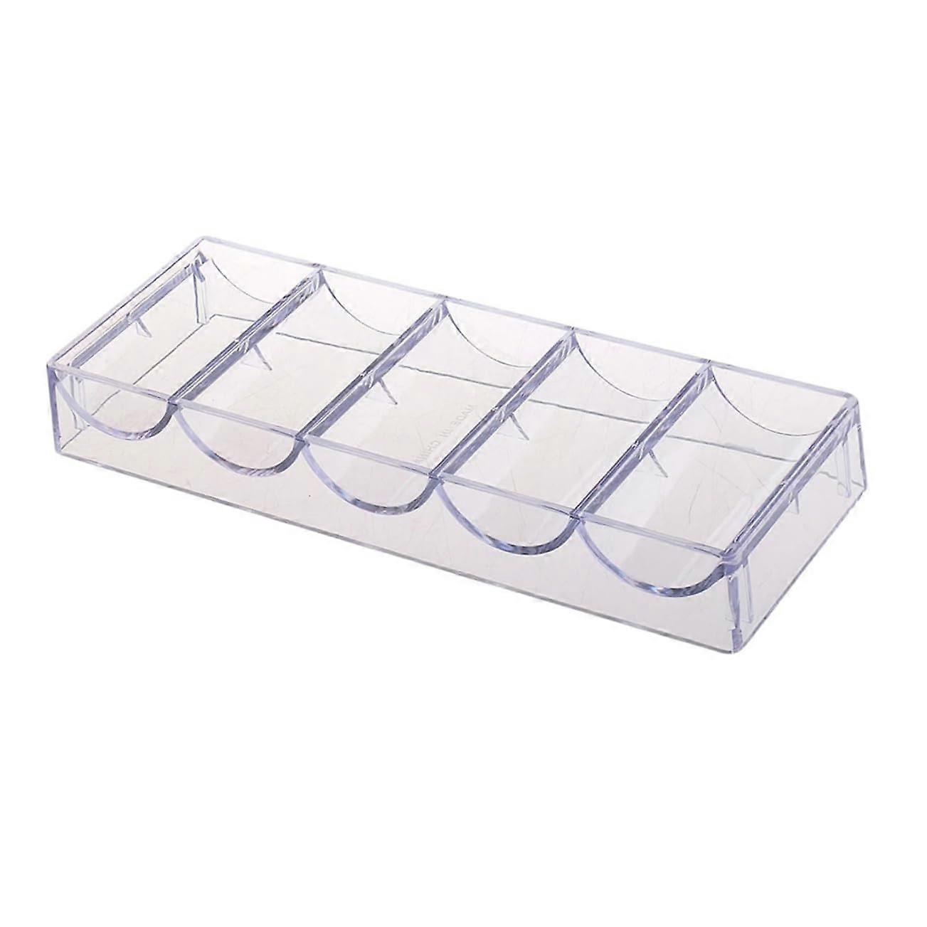 1 Piece Cardboard Chip Rack Organizer with Lid Tray 100 Poker Chips Frame Display