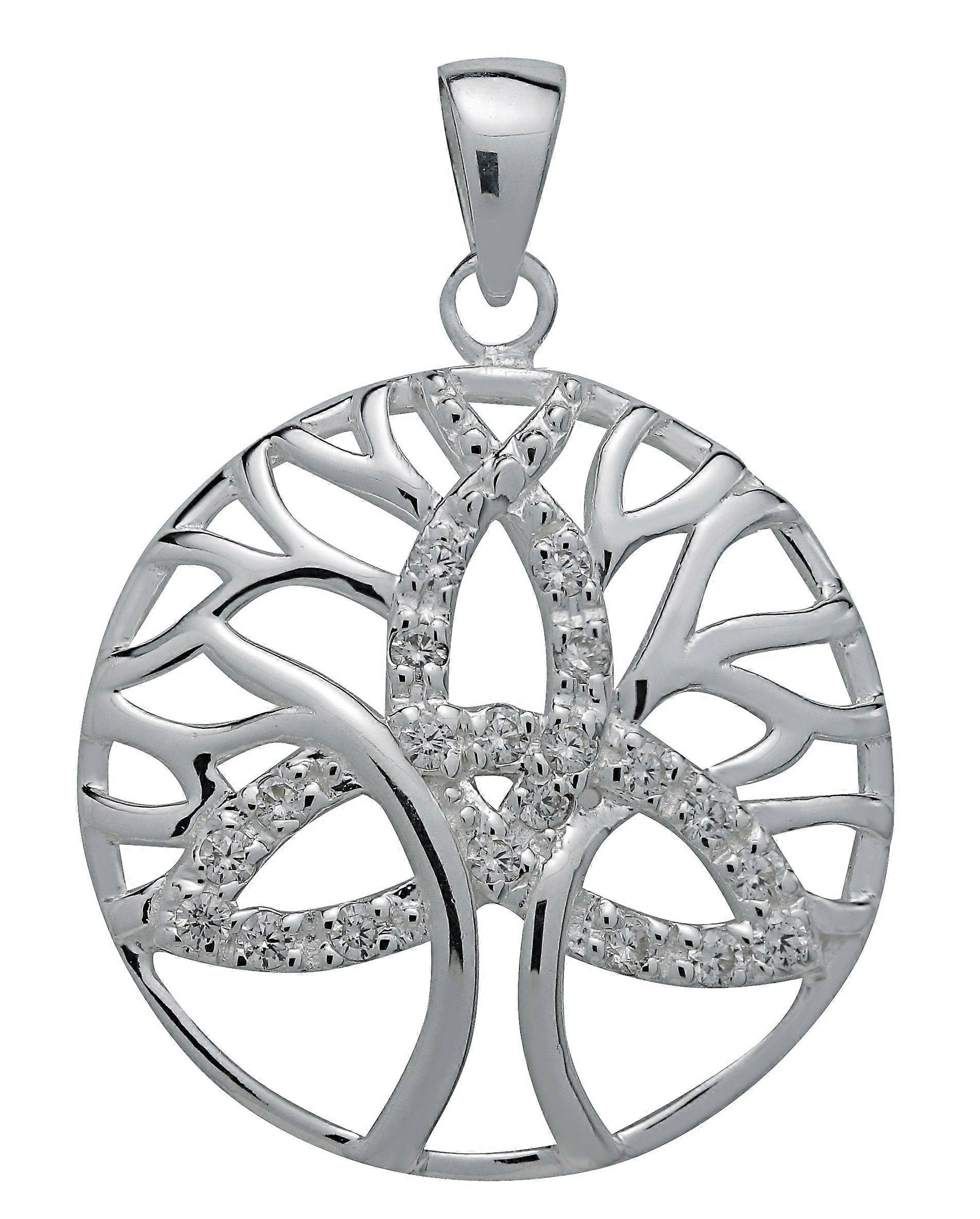 Starlinks Brilliant Silver Trinity Tree Of Life Pendant For Unity