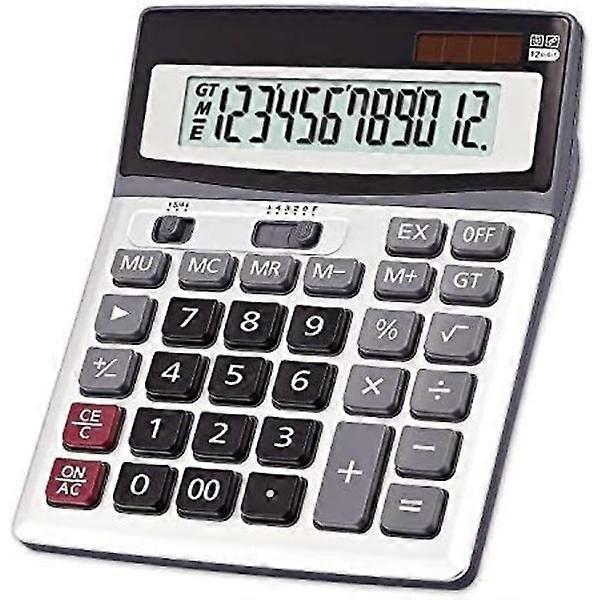 Large Format Calculators Desktop Calculator, Dual Power Supply Solar and